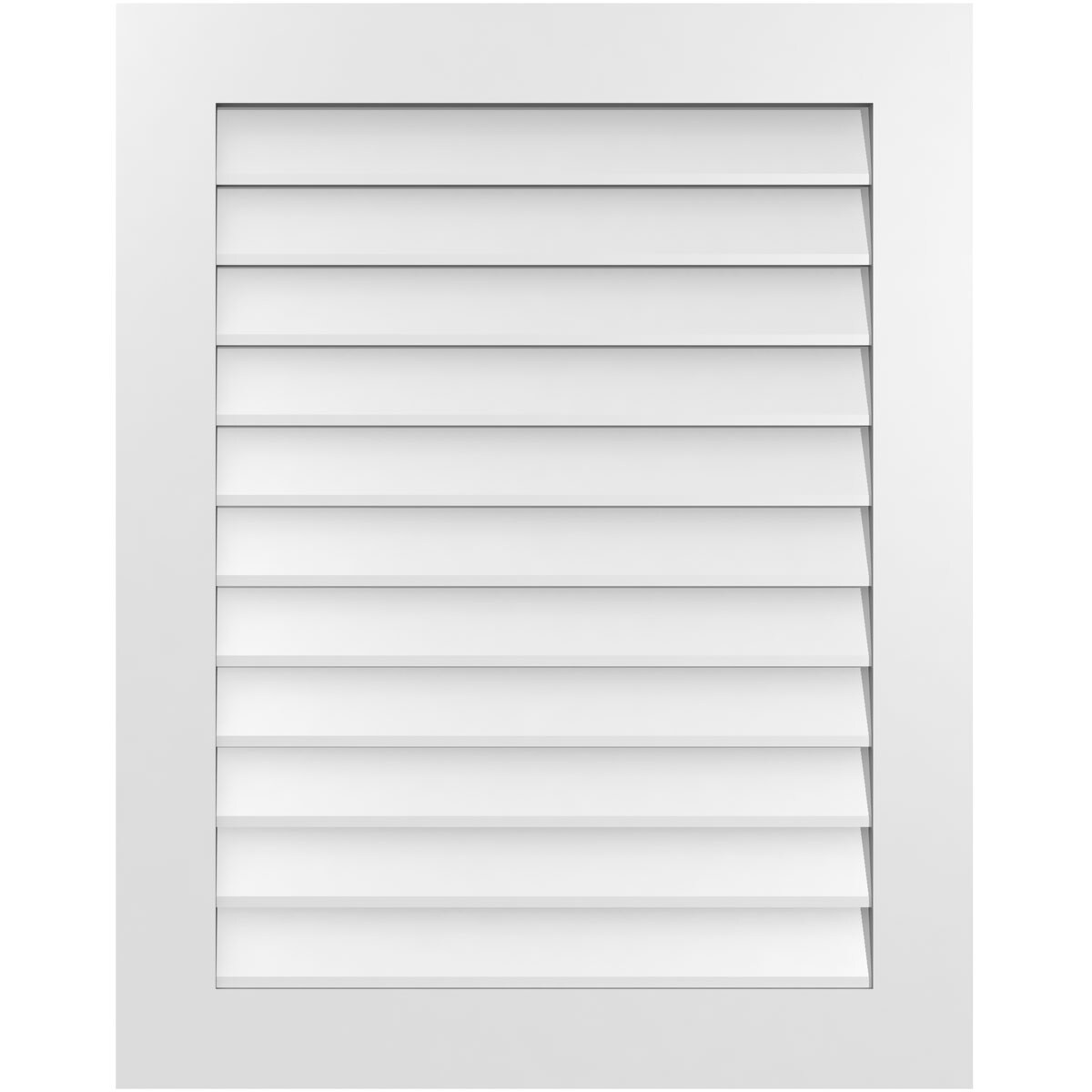 Ekena Millwork GVPVE30X3801SN 30-Inches x 38-Inches Off-white Rectangle PVC Gable Louver Vent