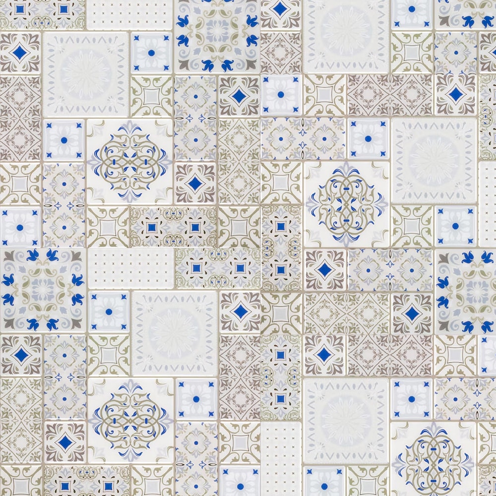 Peel&Stick Mosaics PS118PEEL1010 Karlita 10-in x 10-in Glossy Composite Patterned Linear Mosaic Wall Tile ( 0.73-sq ft Piece
