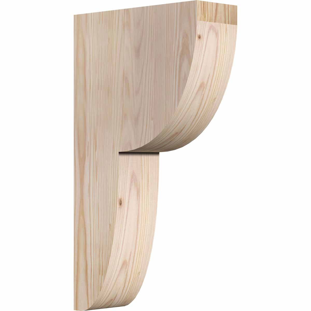 Ekena Millwork COR04X10X18CRE00SDF 3.5-in x 10-in x 18-in Crestline Unfinished Douglas fir Wood Paintable/Stainable Corbel