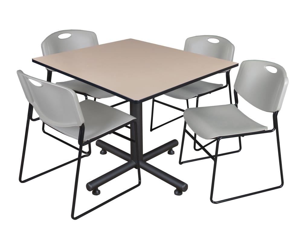 Regency TKB4848BE44GY Breakroom Off-white 4-Person Training Table (48-in W x 29-in H)