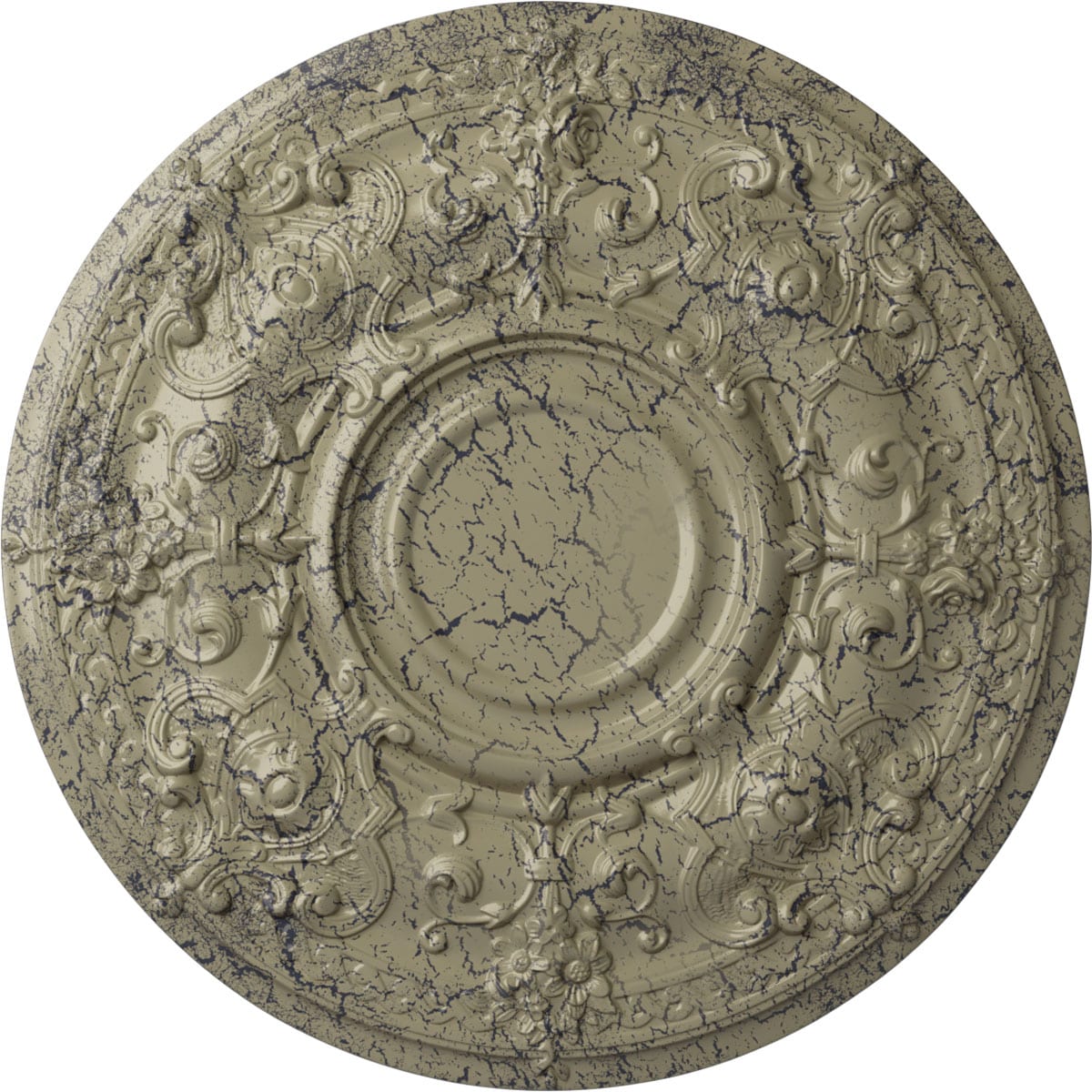 Ekena Millwork CM28OSCSC Oslo 28.125-in W x 28.125-in L Castle Stone Crackle Polyurethane Ceiling Medallion