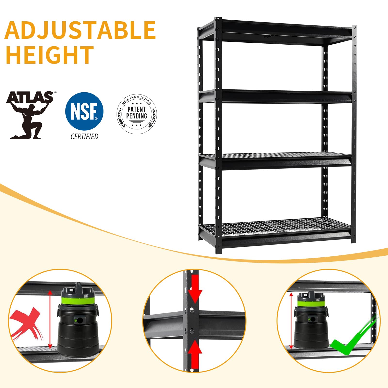 Shuntong ATLAS482472-4H3000 Free-Standing-Shelving - View #6