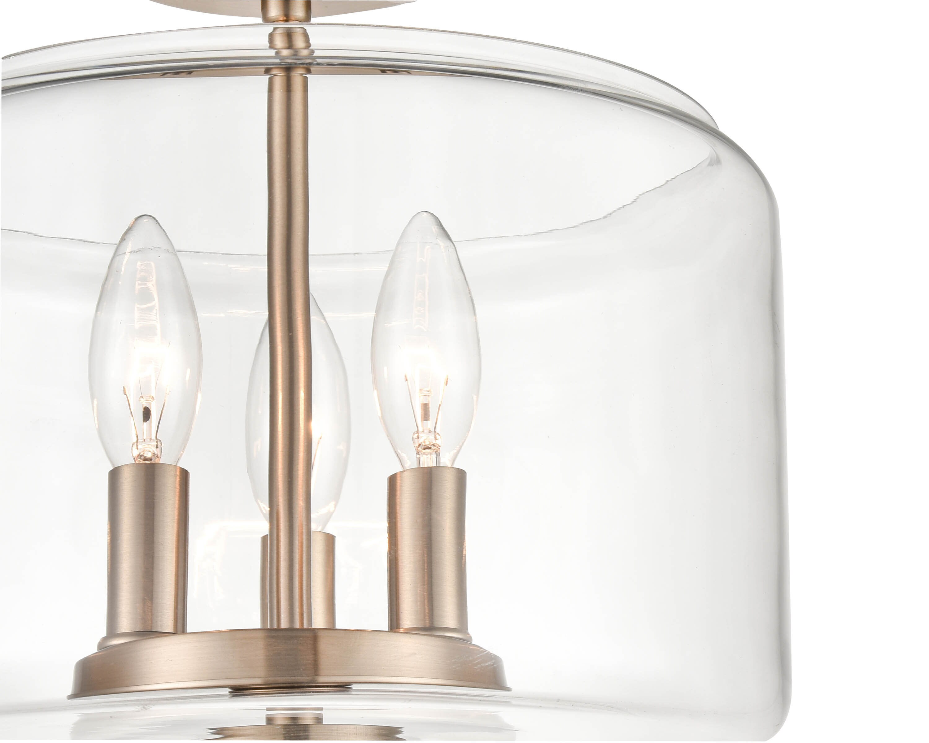 Millennium Lighting Asheville 3-Light Modern Gold Glam Clear Glass