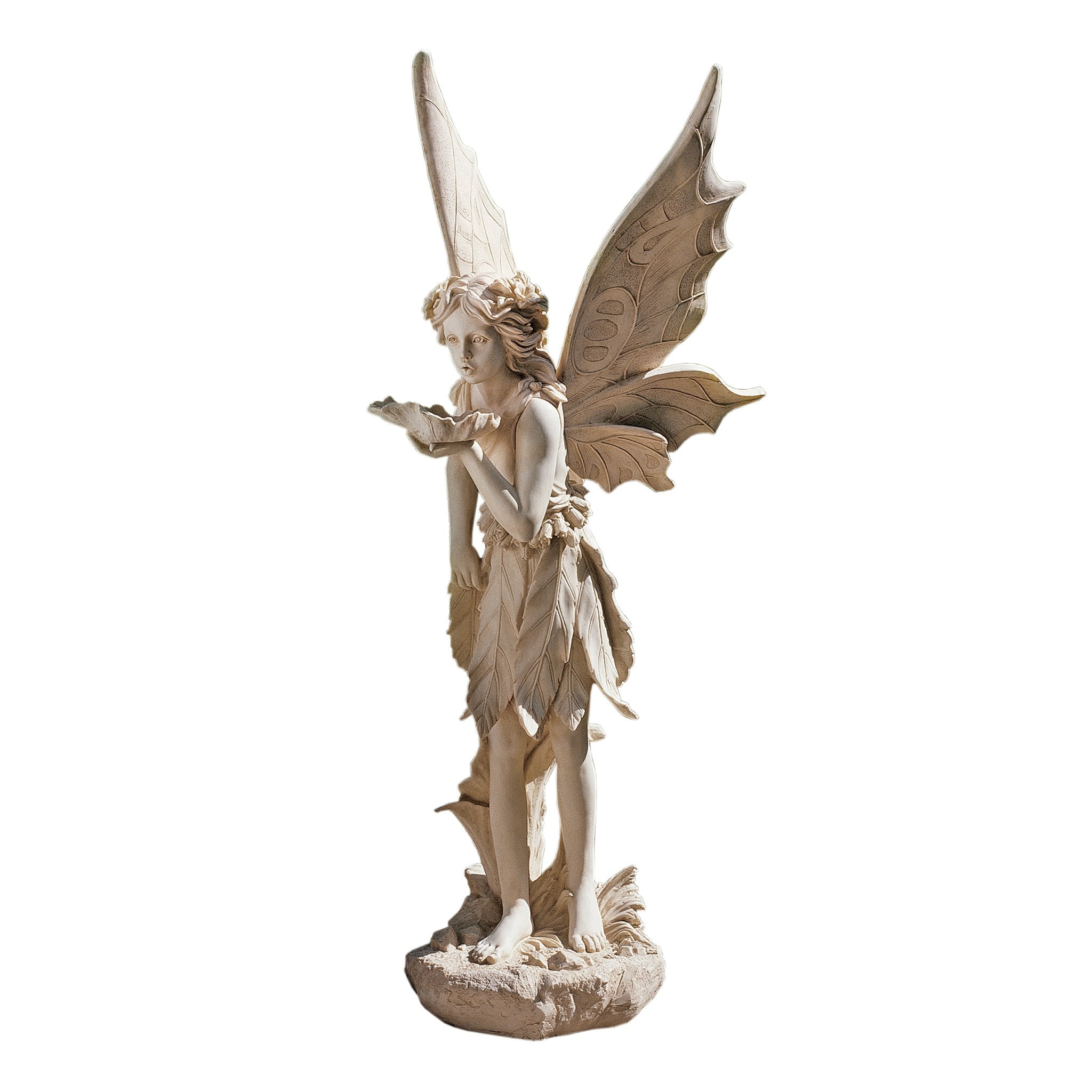 Design Toscano CL2631 49.5-in H x 18-in W Bronze Fairy Garden Statue