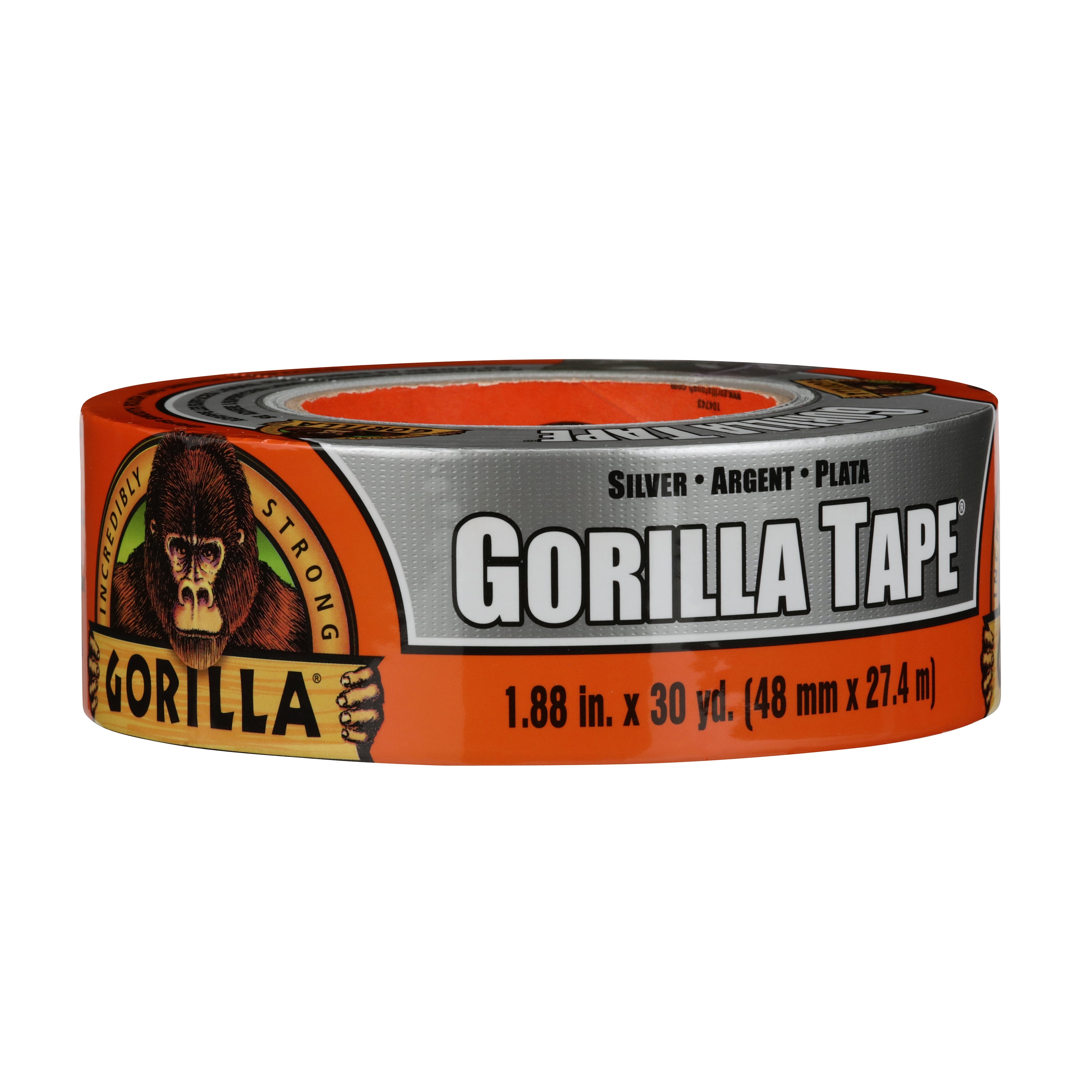 Gorilla Tape Silver, 1.88" x 12 yd Pack of 1 Pack of 1 Silver Duct Tape 