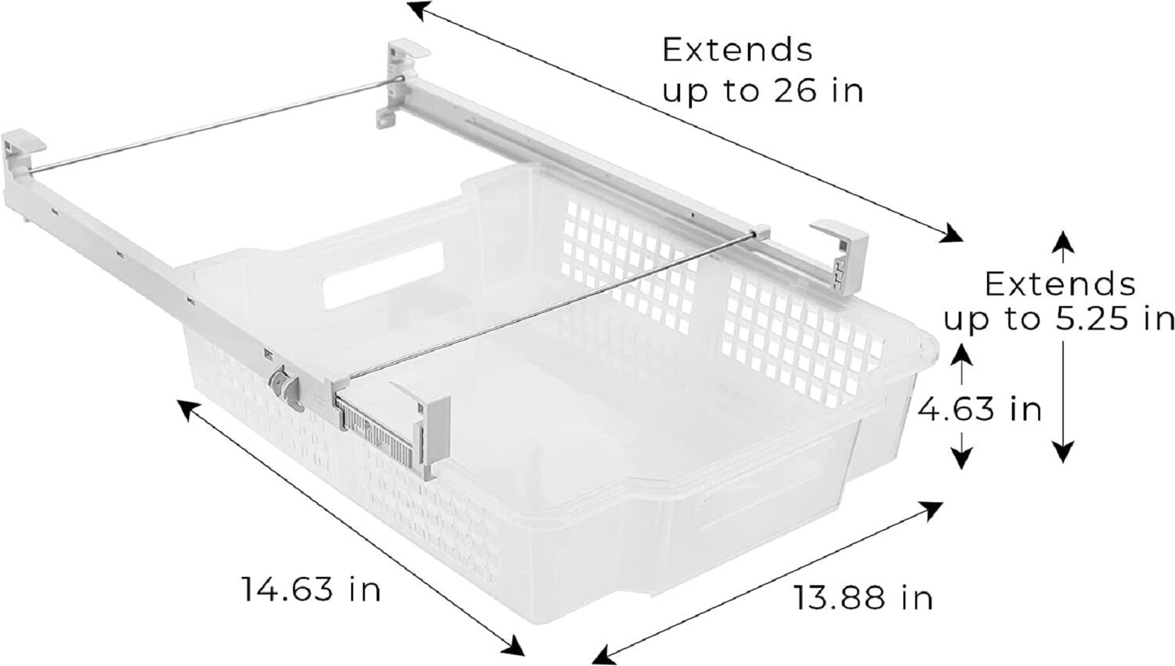 interDesign 13.8-in x 10.6-in Clear Plastic Drawer Organizer in