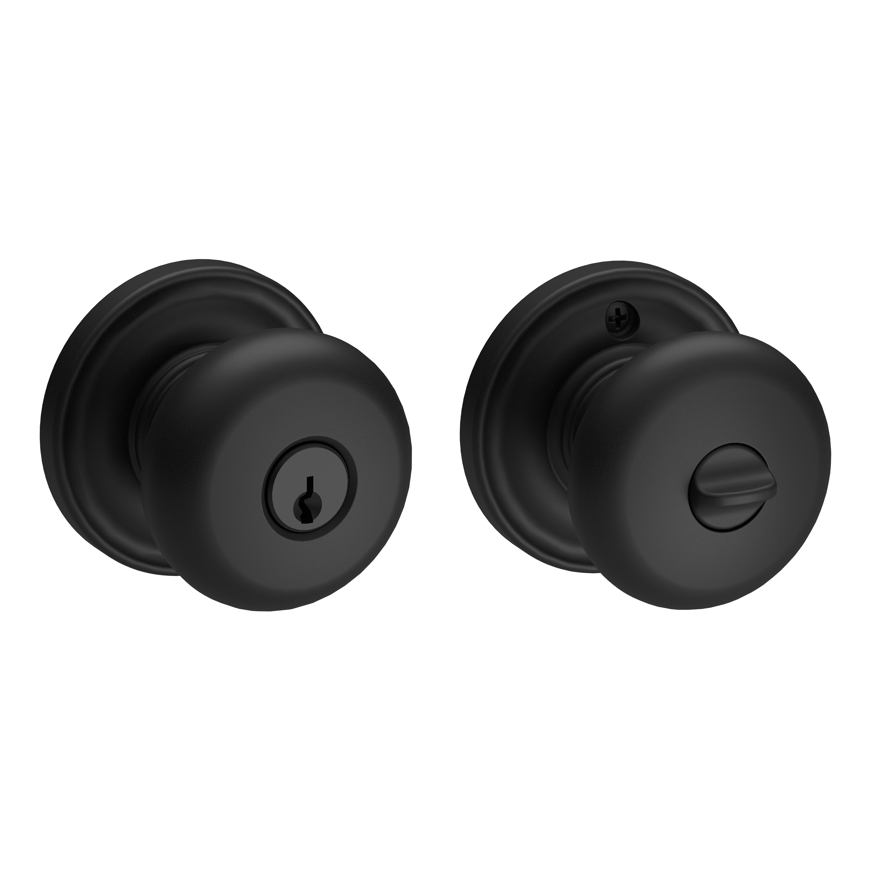 Baldwin Satin Black Interior/Exterior Keyed Entry Door Knob ENROUTRR190 Sansujyuku sansujyuku.com