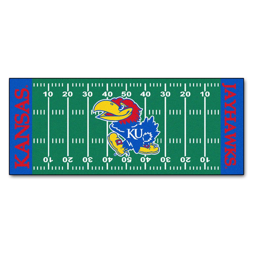 FANMATS 7544 NCAA Field Runner 2 x 6 (ft) Tufted Nylon Green Rectangular Indoor Runner rug