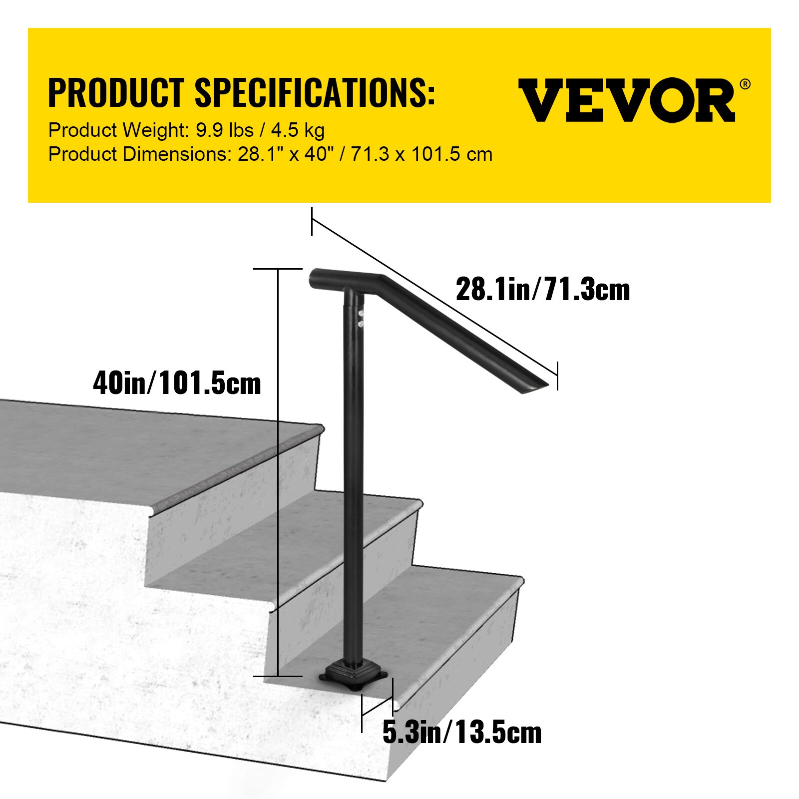 VEVOR TFBXYGLZHS3C1XYBOV0 Interior-Stairpart-Railing - View #8