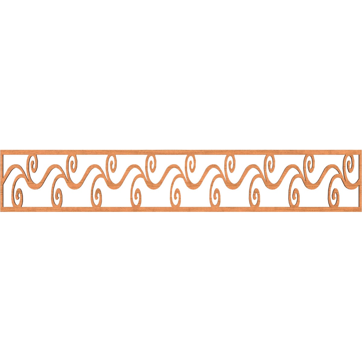 Ekena Millwork MLDA08X46TILCH Tilden Fretwork Flat Trim 8-in x 3.89-ft Cherry Brown Unfinished 2156392 Pierced Wall Panel Moulding