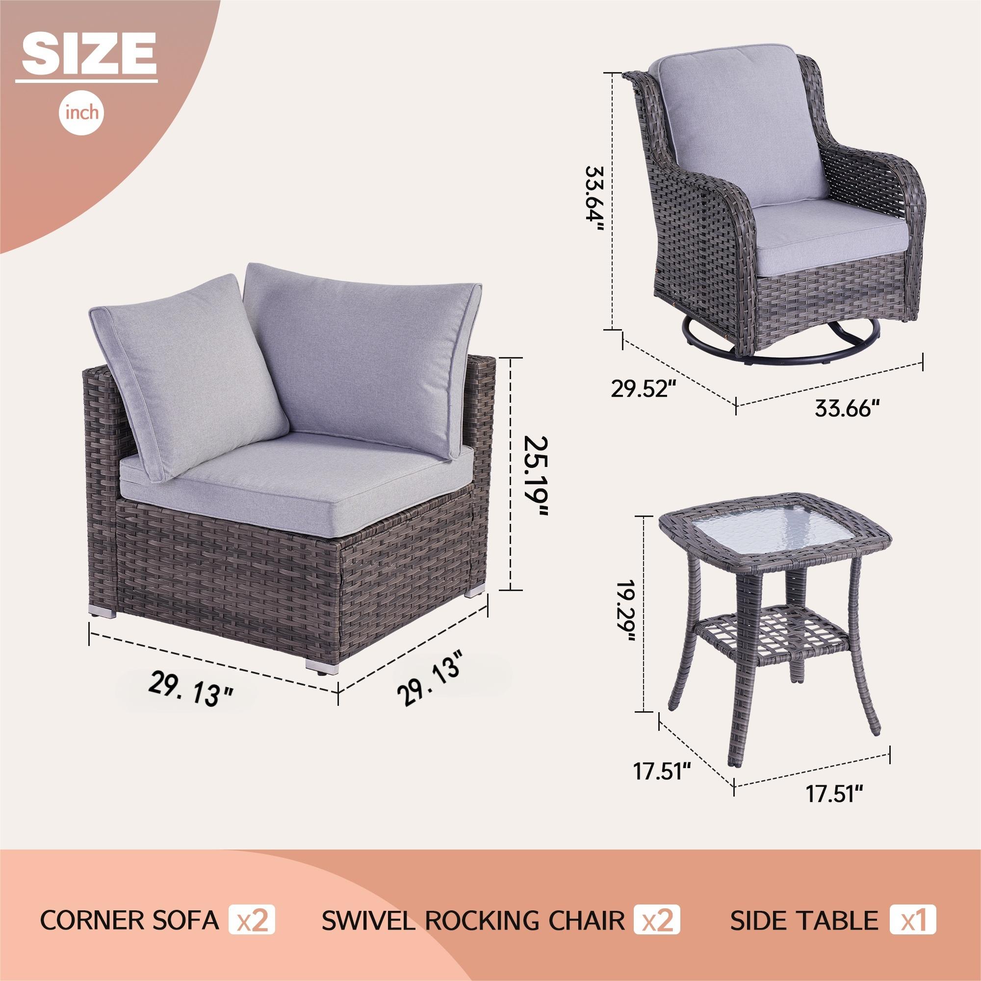 Ovios HP405Y Patio-Conversation-Sets - View #7