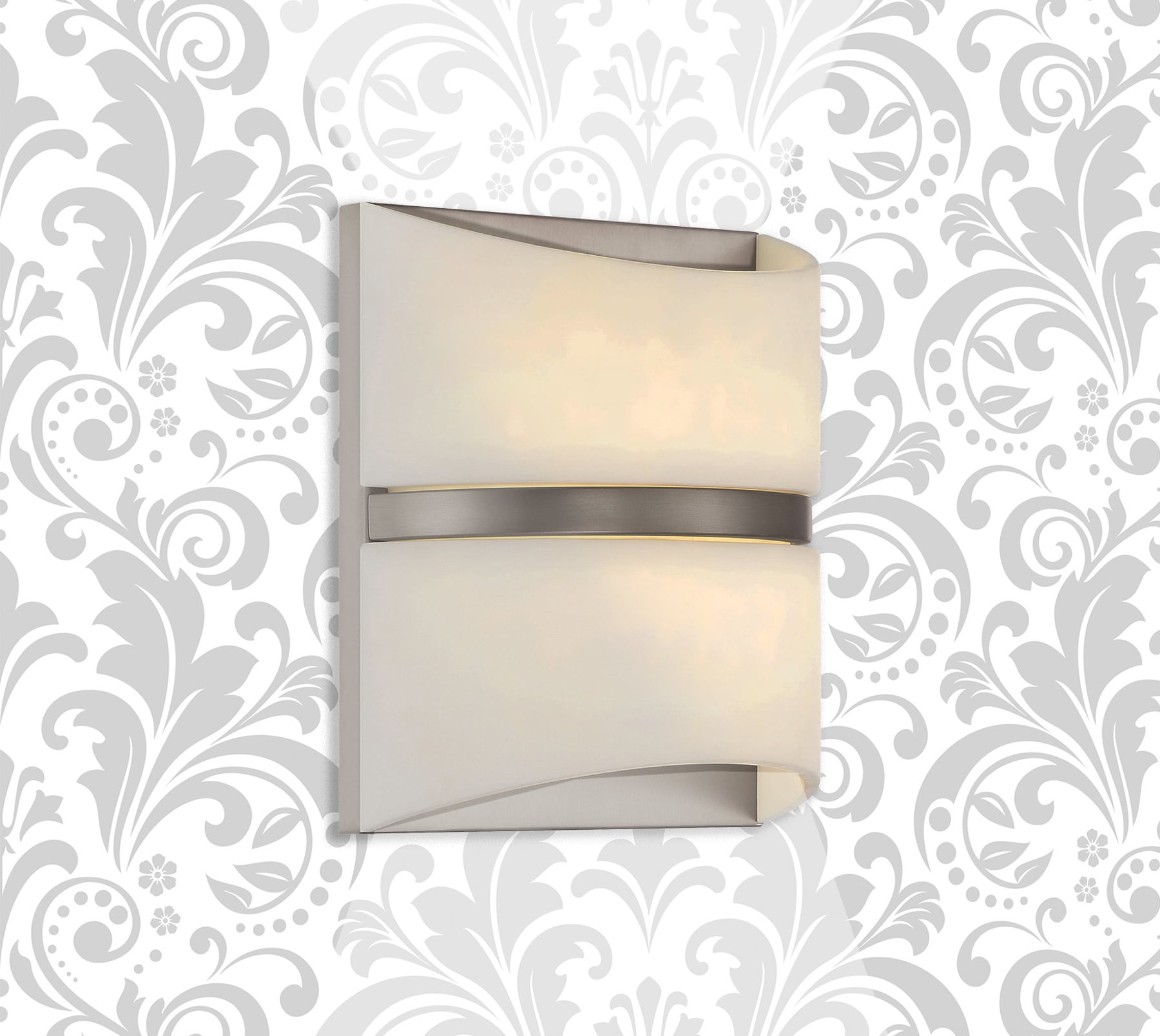 Minka Lavery 822-84-L Velaux 8.5-in W 1 -Light Brushed Nickel Integrated LED Wall Sconce