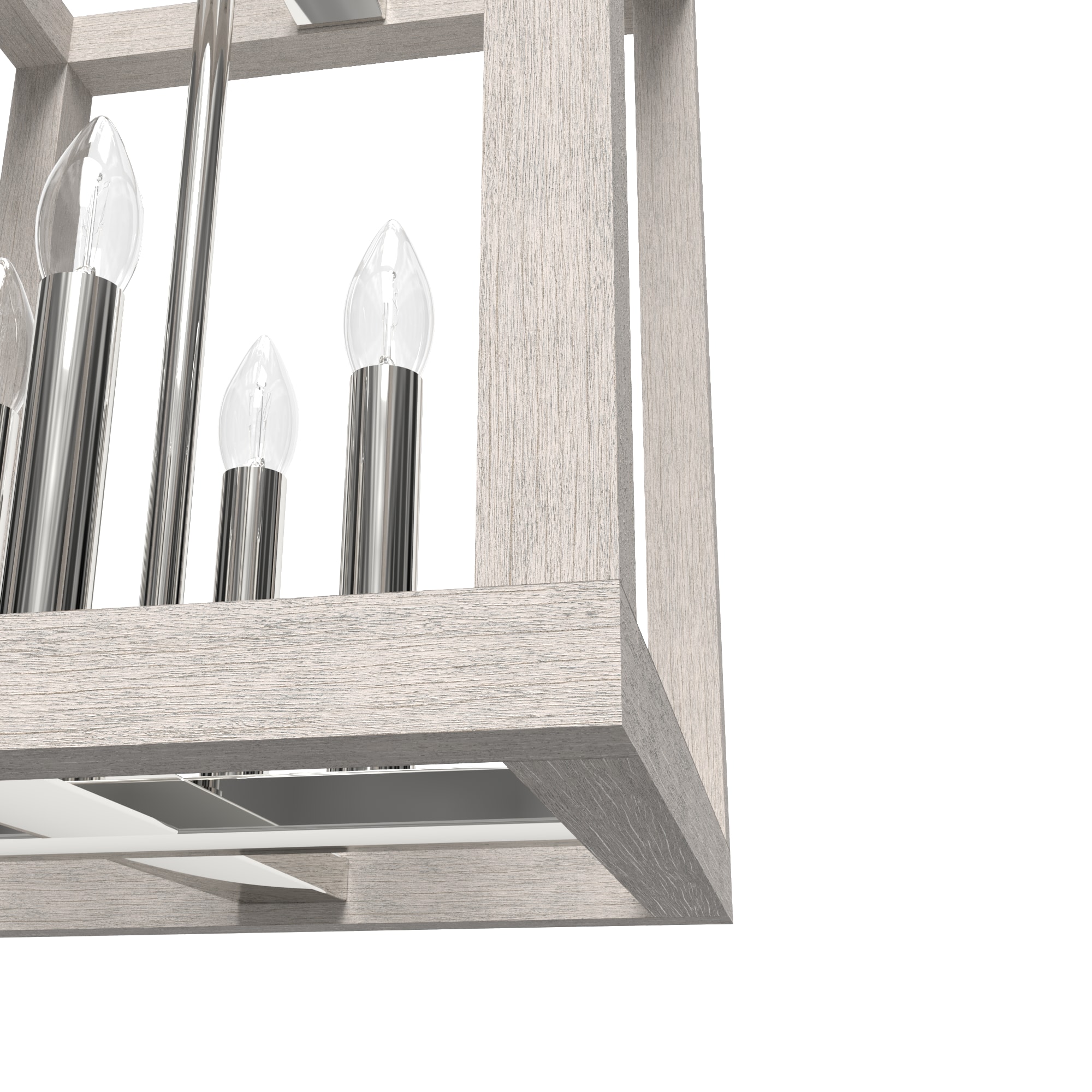 Squire Manor 4-Light Distressed White Chrome Pendant