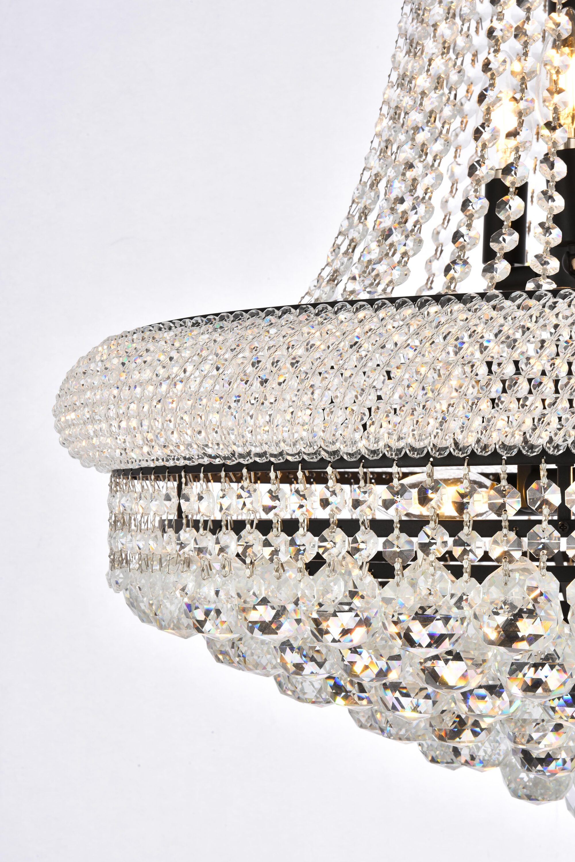 Primo Black and Crystal 14-Light Chandelier