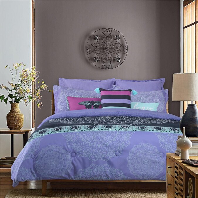 Full Queen Comforter Set, Light Purple Queen Bed Set