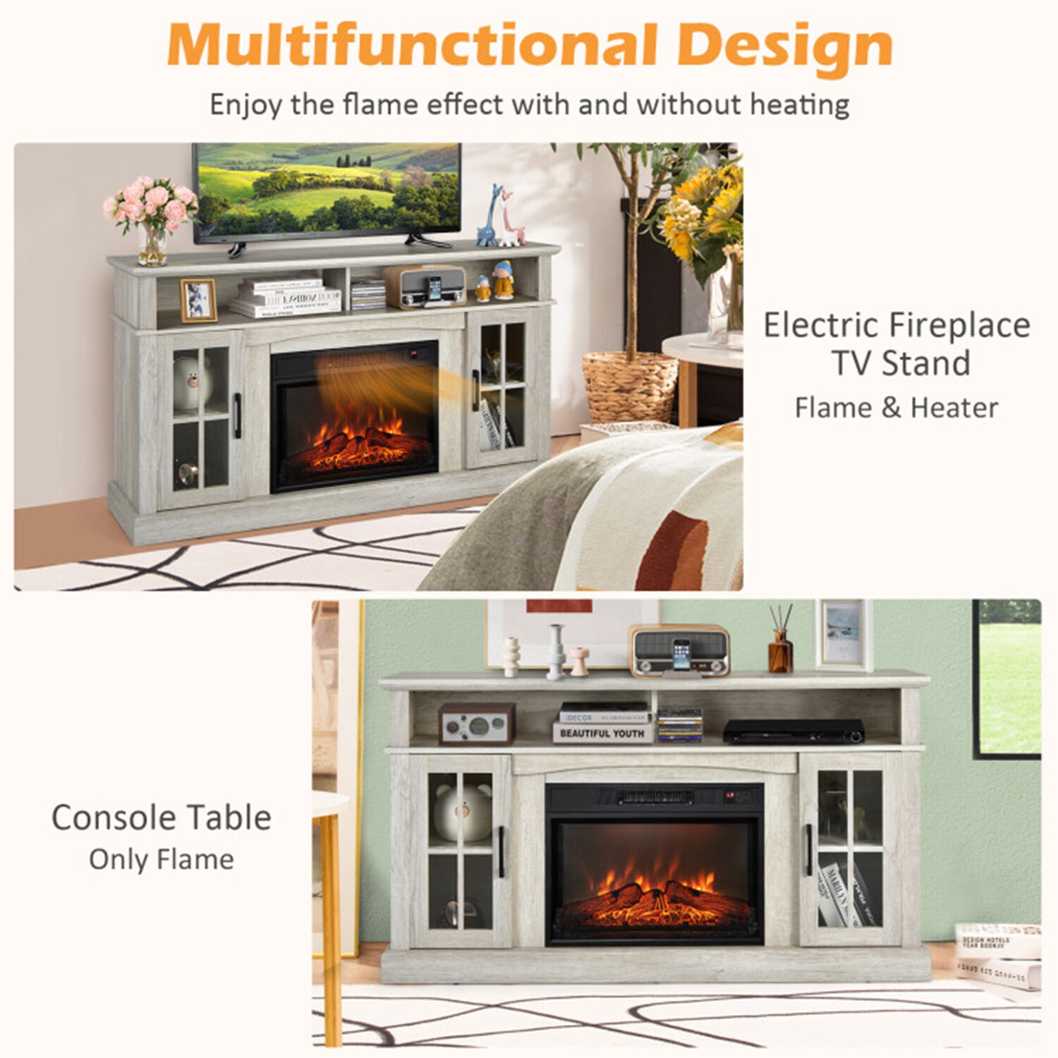 Clihome CL-FP10106GR Electric-Fireplaces - View #9