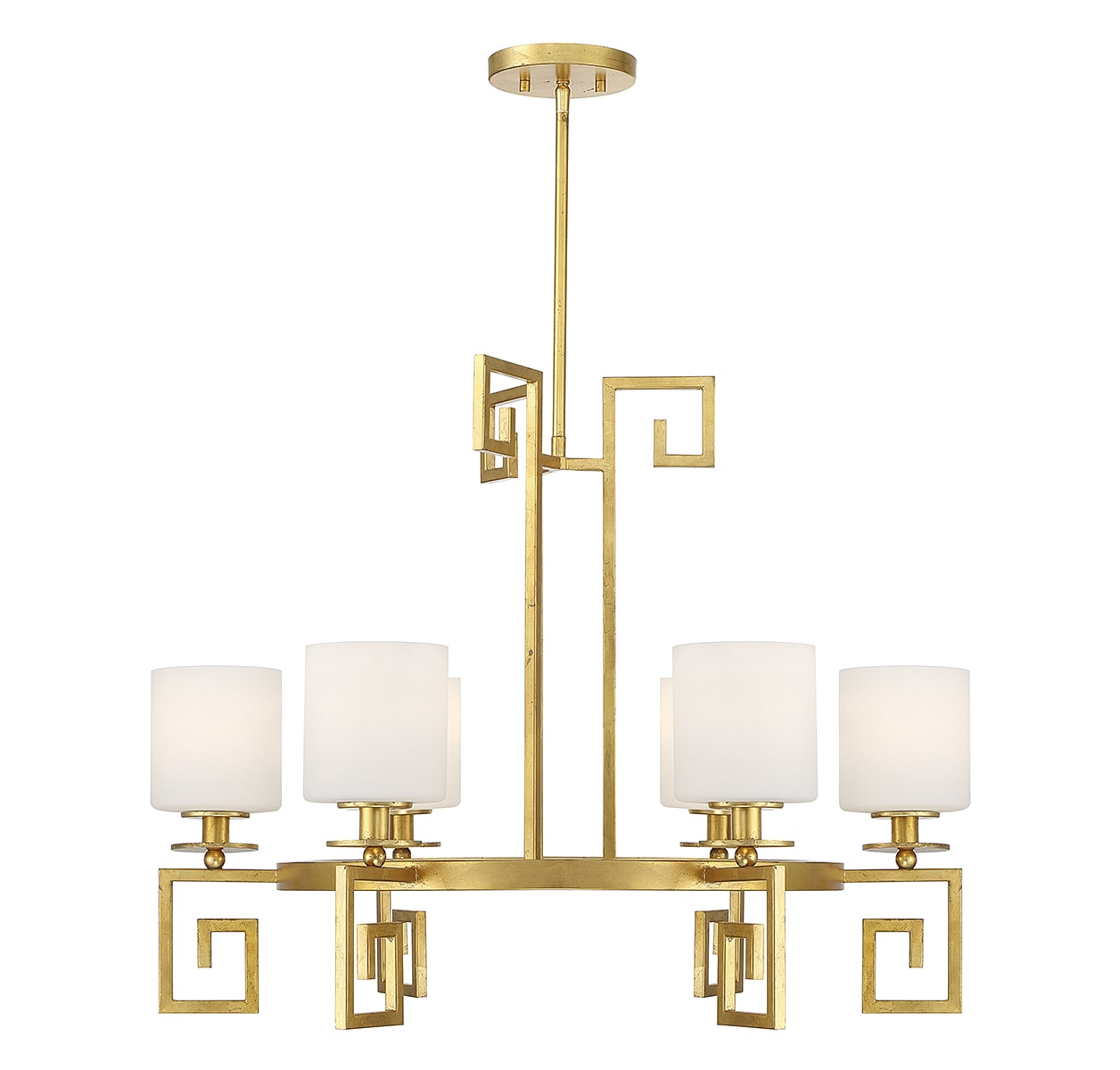 Savoy House 1-2304-6-260 Quatrain 6 -Light Brushed Gold Vintage For Use in Bedrooms, Dining Rooms, Foyers, Kitchens, Living Rooms Chandelier