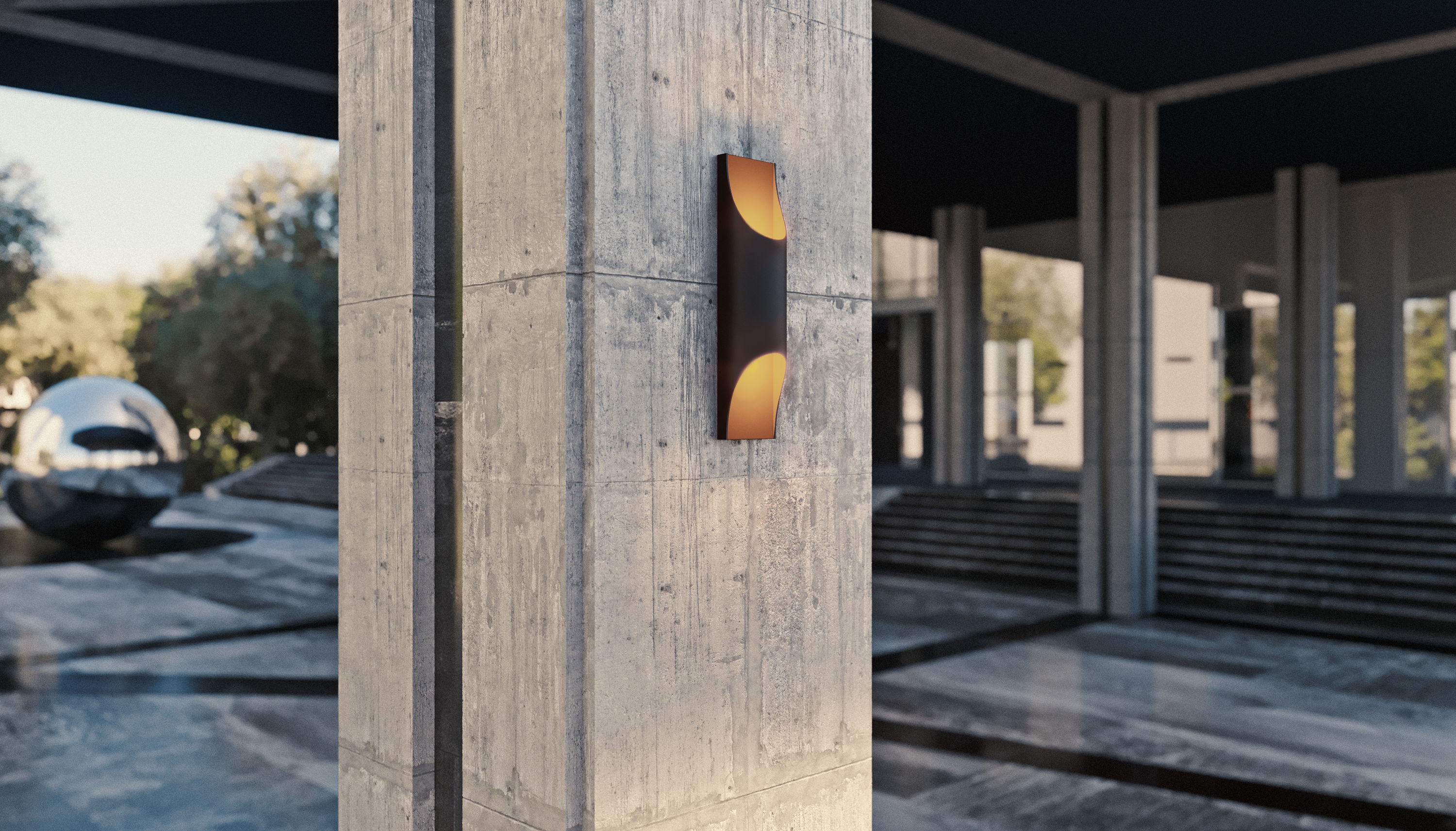 Harrison Black Aluminum 18" Dimmable LED Outdoor Wall Sconce