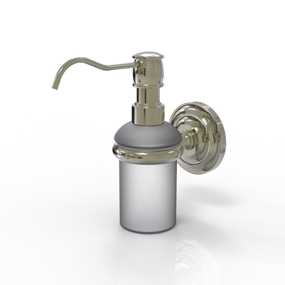 Allied Brass PQN-60-PNI Prestige Que New Polished Nickel 5-oz. Capacity Wall-mount Soap and Lotion Dispenser