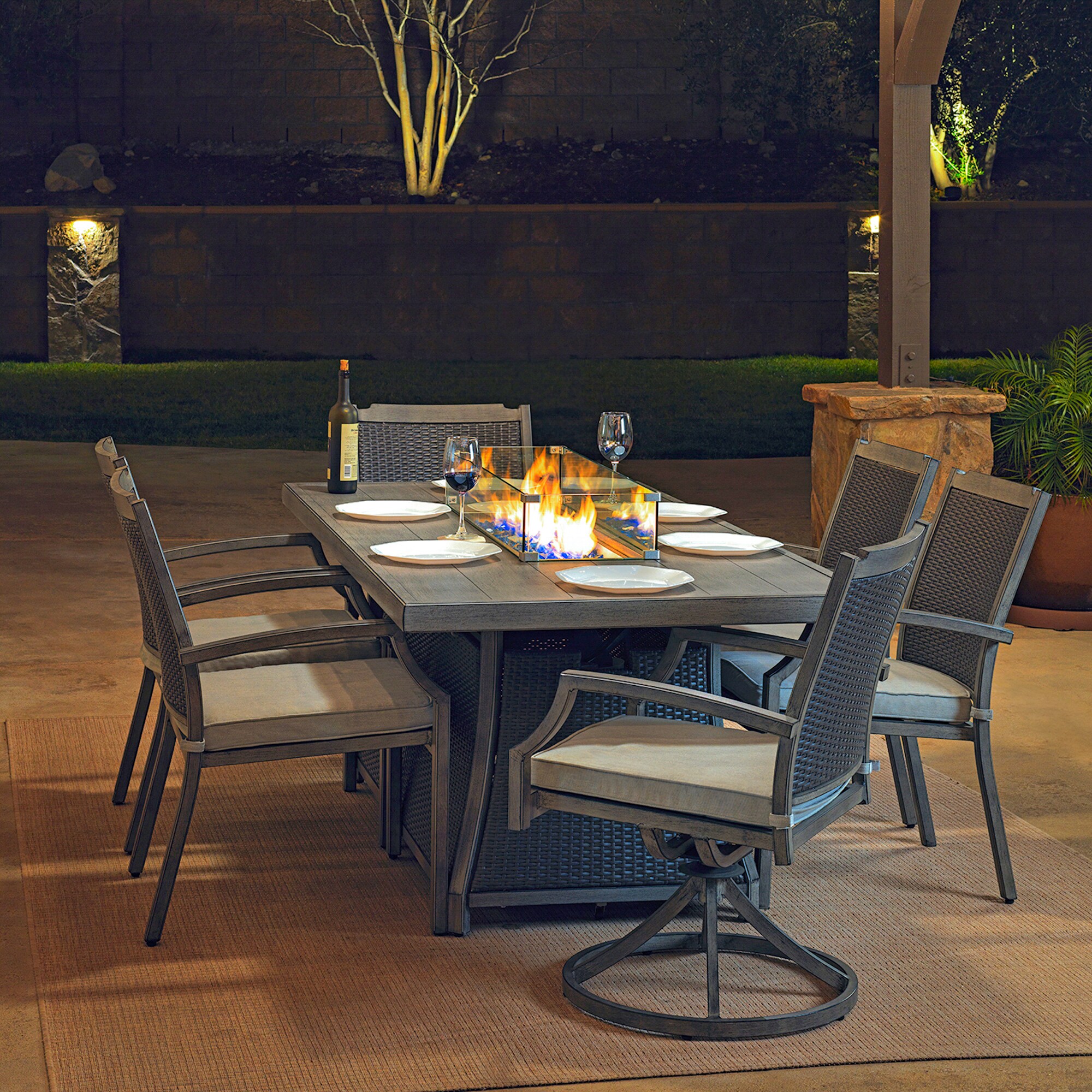 Kinger Home FPDTS-001-GRY-GRY Patio-Conversation-Sets - View #11