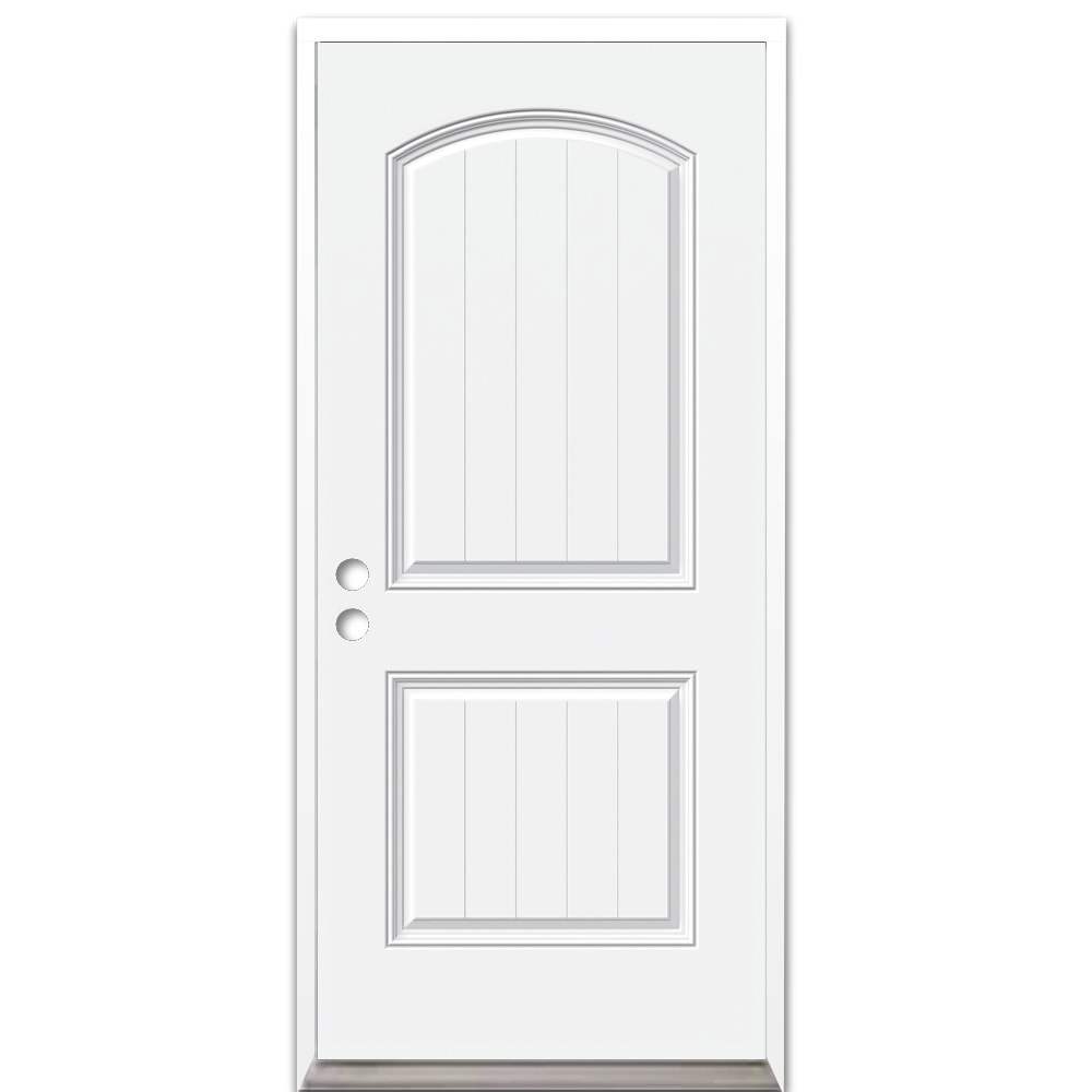 RELIABILT LO759852 36-in x 80-in x 4-5/8-in Fiberglass No glass Right-hand inswing Primed Unfinished Prehung Front Door Insulating core