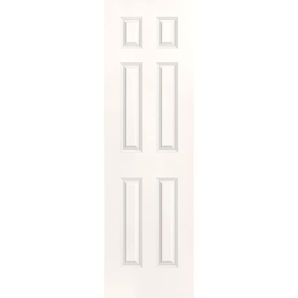 Masonite 1317030 Traditional 24-in x 80-in White 6-panel Smooth Hollow core Prefinished Molded composite Slab Door