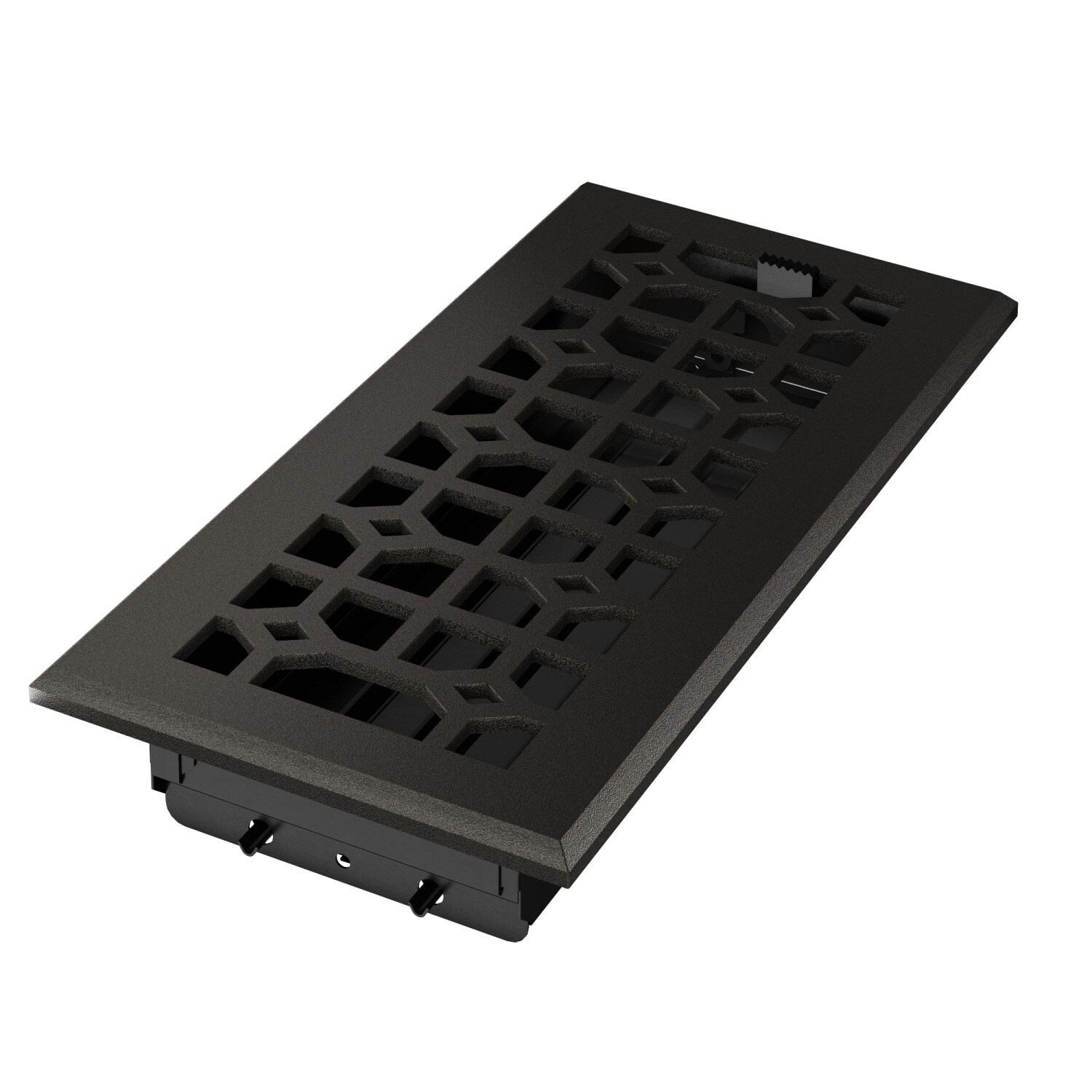 IMPERIAL 4-in x 10-in Maximum Airflow Cast Iron Matte Black Floor ...