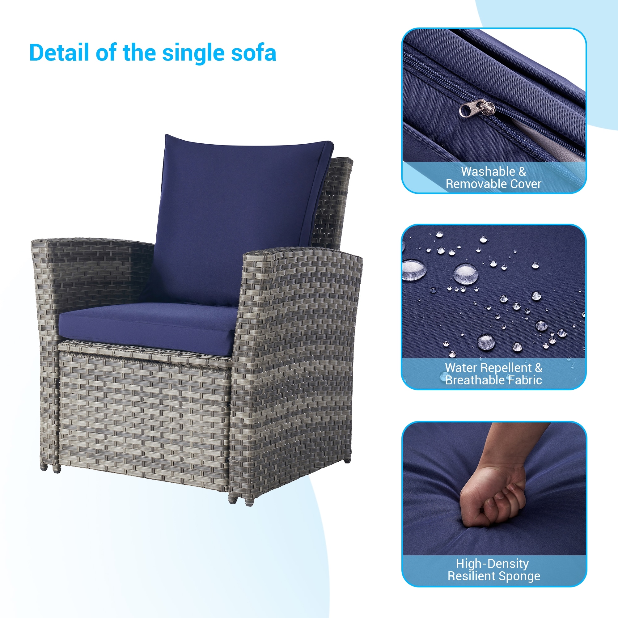 SANSTAR LRS-857NY Patio-Conversation-Sets - View #4
