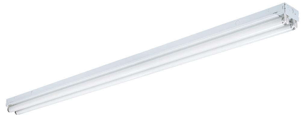 8 Ft 2 Light Bright White Strip, Home Depot Fluorescent Light Fixture Covers