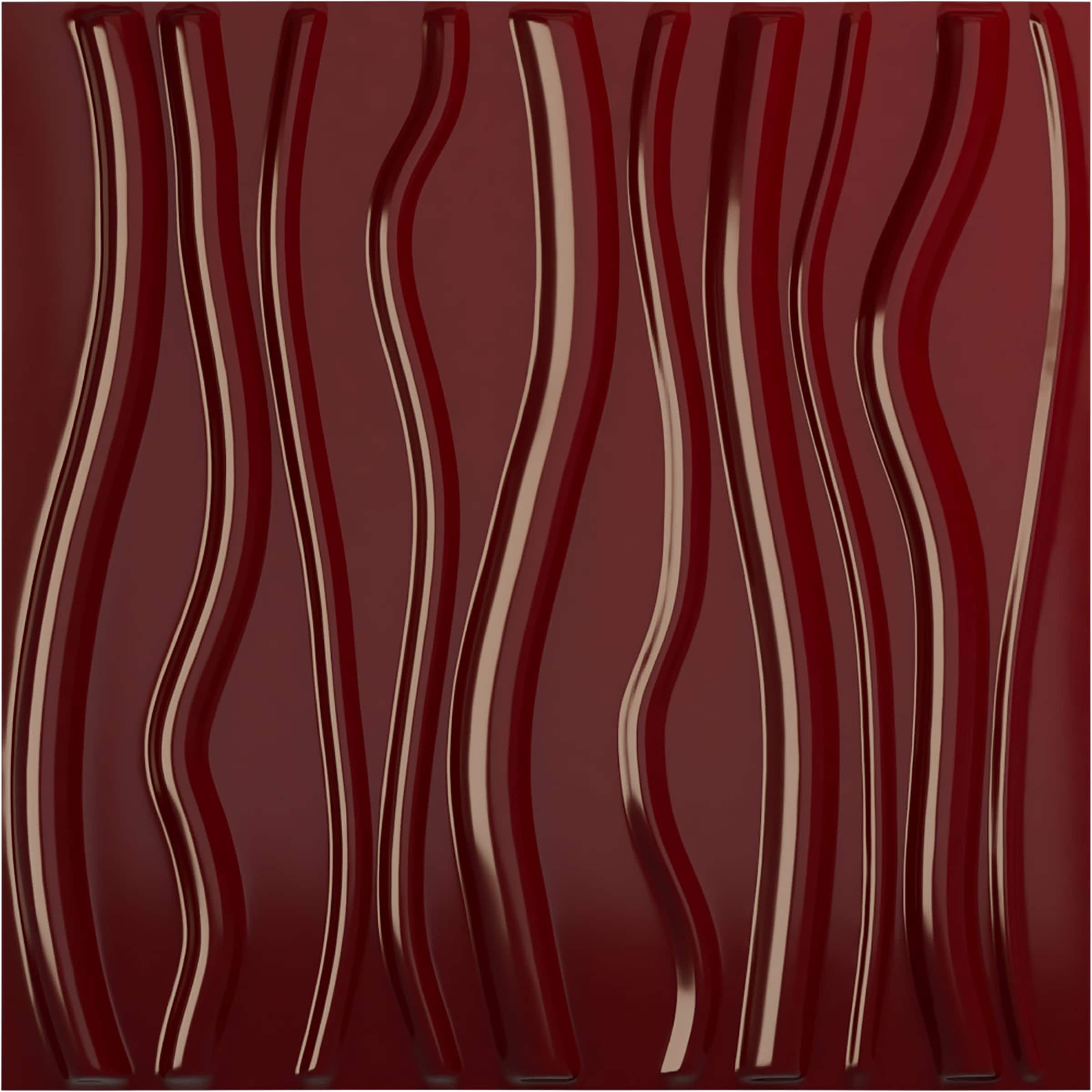 Ekena Millwork WP20X20JAHML 19-5/8-in x 19-5/8-in Embossed Paintable/Stainable Red PVC Wall Panel (