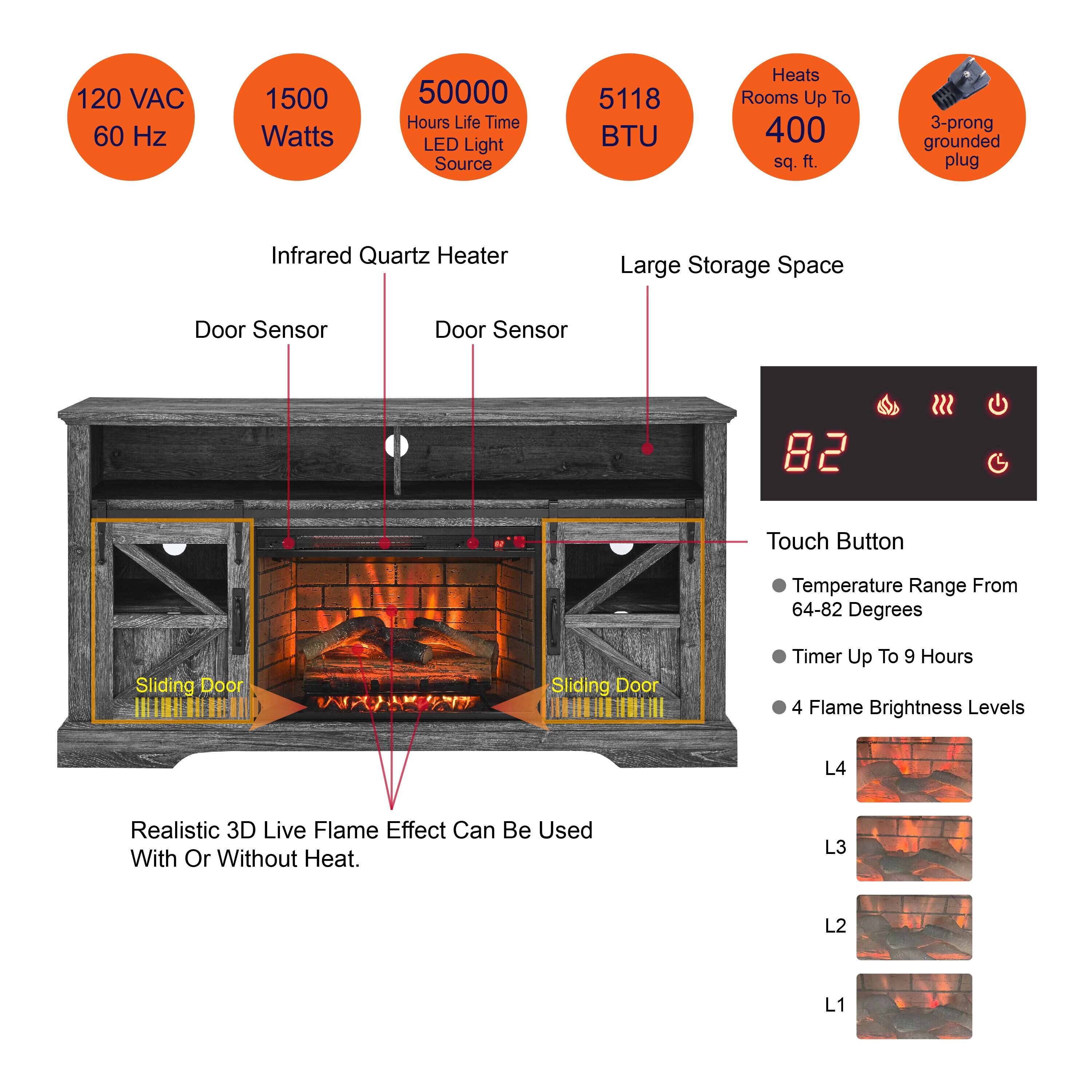 BABOOM BOM-69S003-OR Electric-Fireplaces - View #5