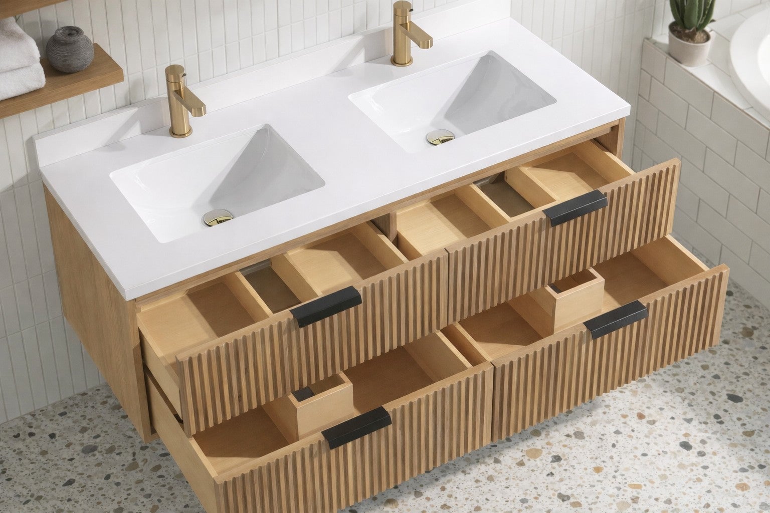 Ari Kitchen & Bath AKB-DIEGO-55-WTHFR Bath-Vanity-Combo - View #3