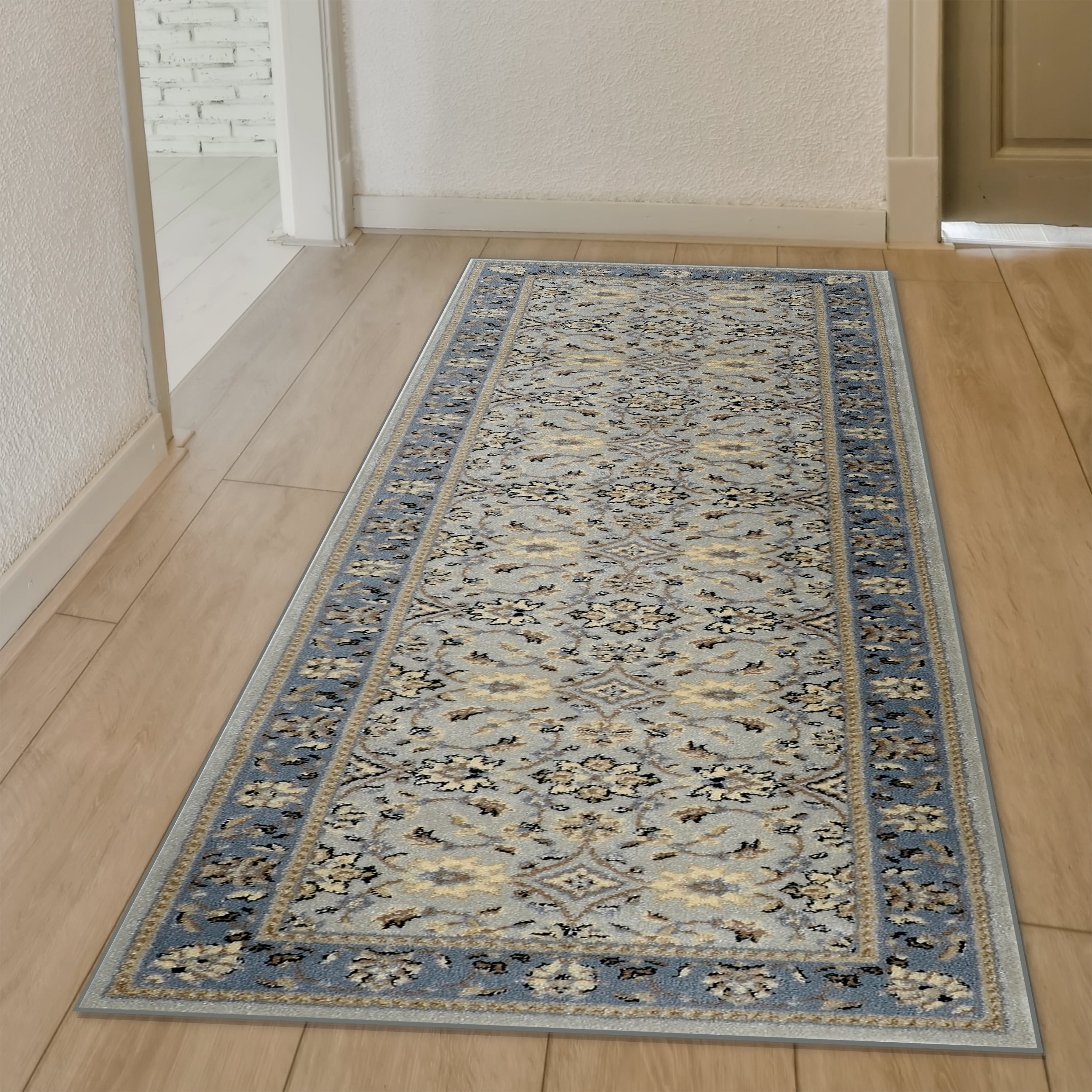 Radici USA 1592/1504/SOFTMINT Alba 2 x 8 (ft) Polypropylene Softmint Rectangular Indoor Floral/Botanical Oriental Runner rug