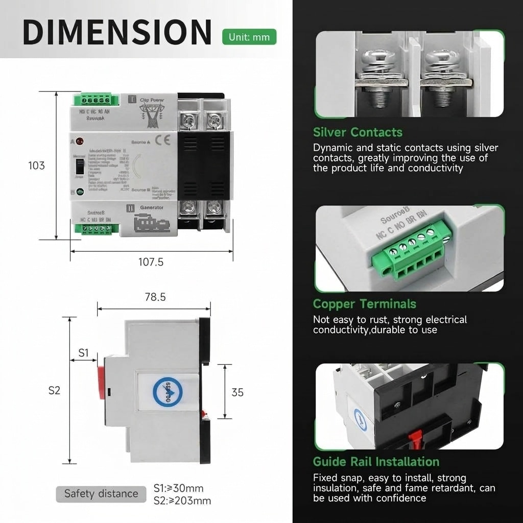 Misopily LMS0524M027 Transfer-Switch-Kit - View #5