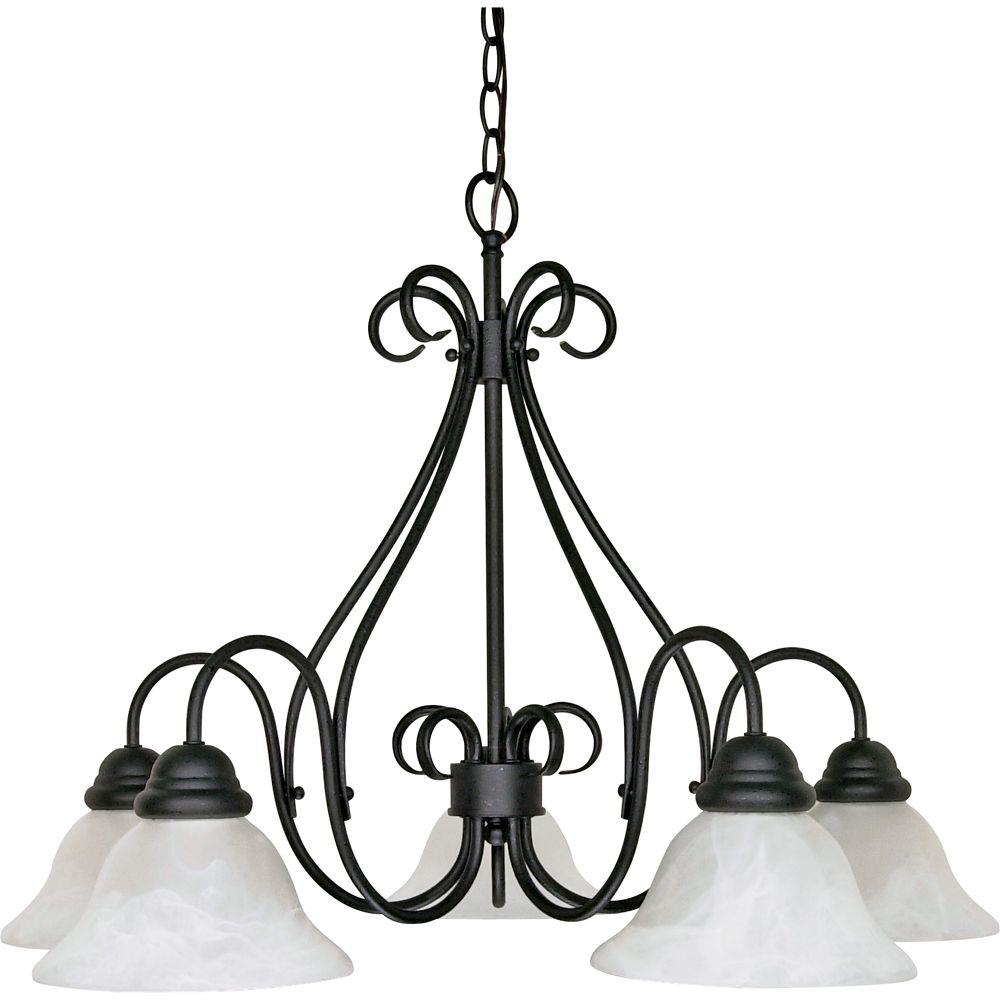  LW-SC515097 1-Light Textured Black Transitional Dry Rated Chandelier