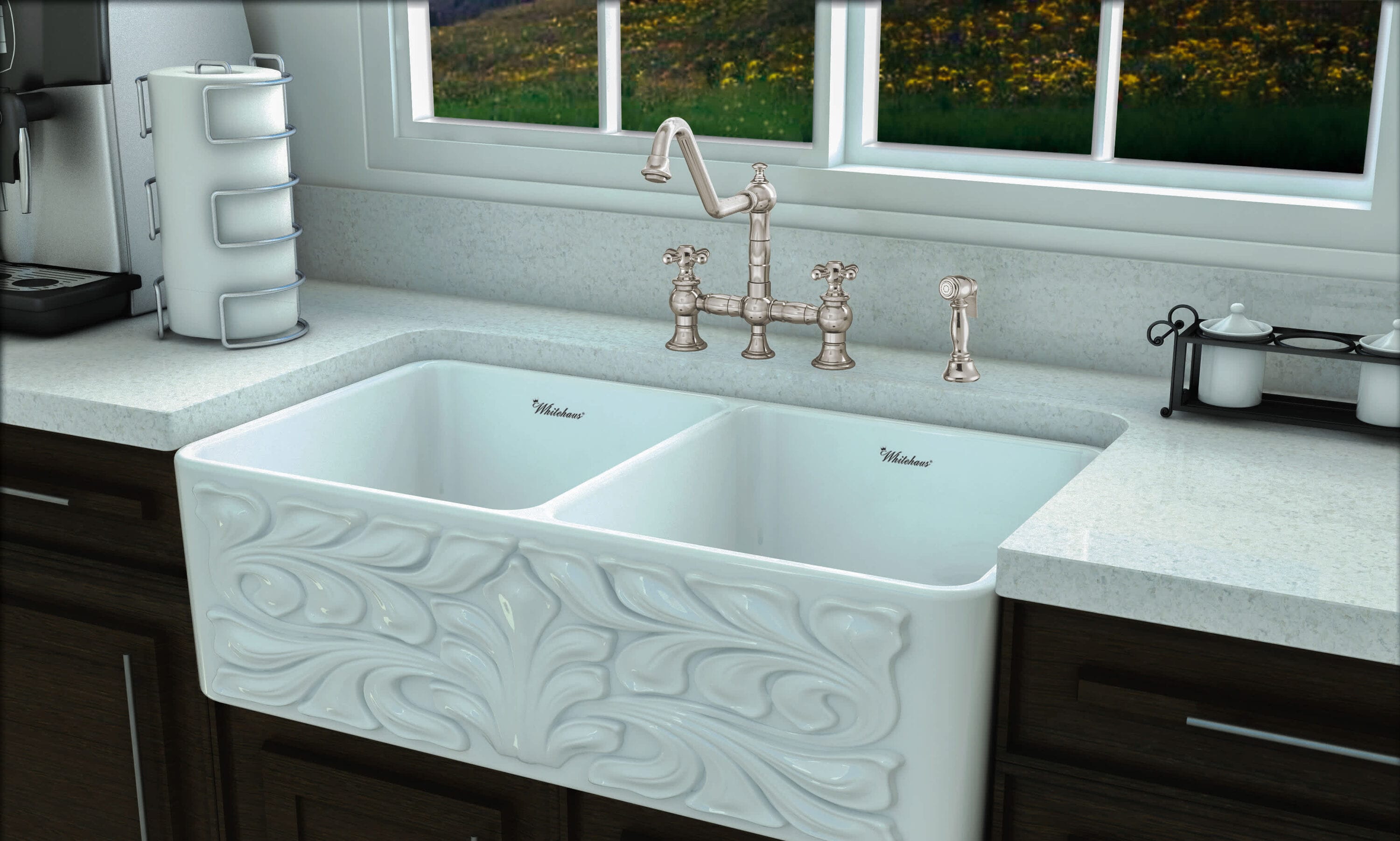 Whitehaus Collection WHKBTCR3-9201-NT-PN Kitchen-Faucets - View #2