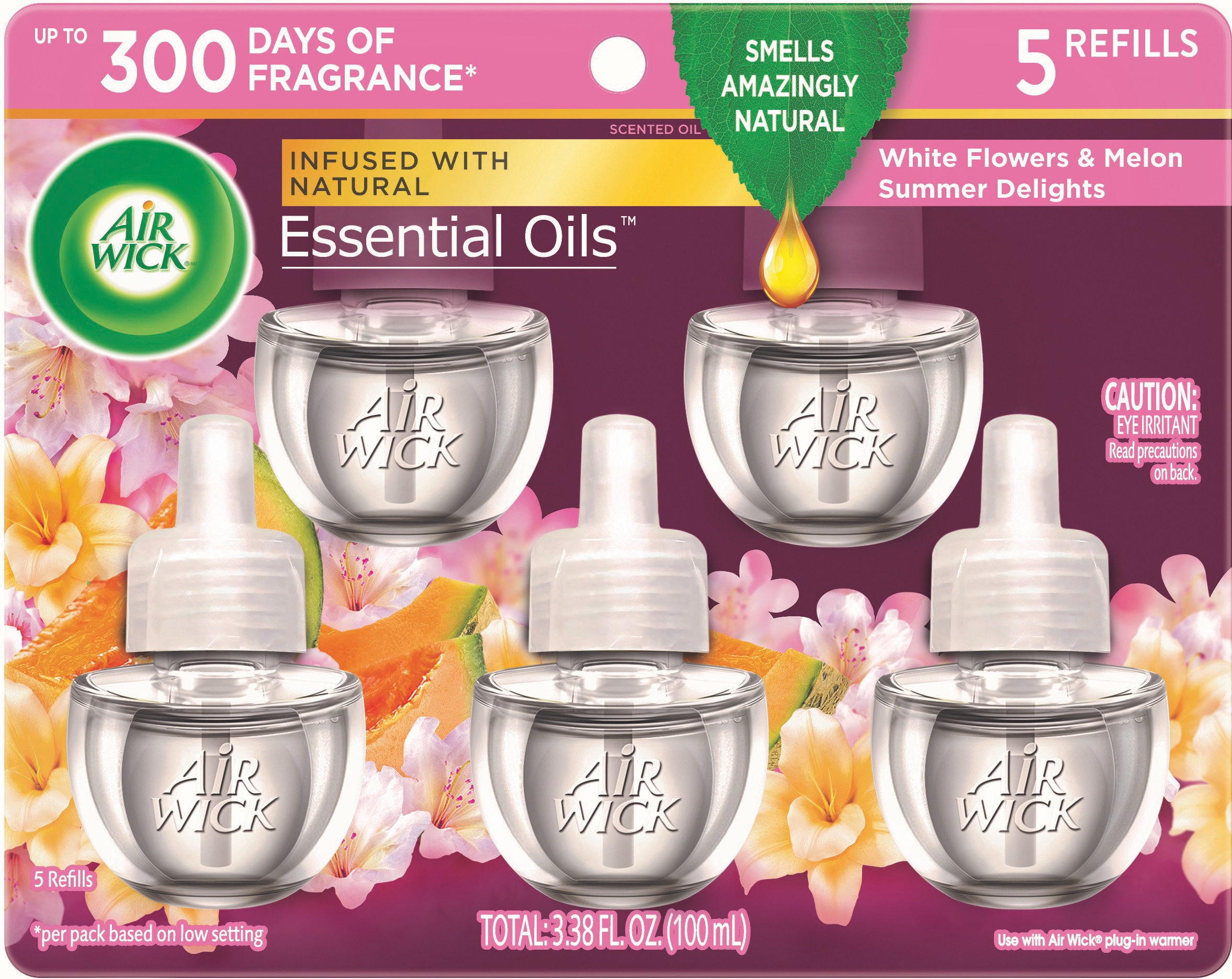 Air Wick Plug in Scented Oil Refill Fresh Linen Air Freshener Essential Oils,  5 ct - Foods Co.