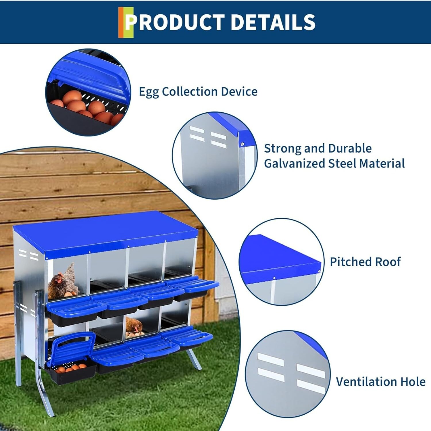 Garvee LSHQQPPG-33CX8SXP Chicken-Coops-Rabbit-Hutches - View #3