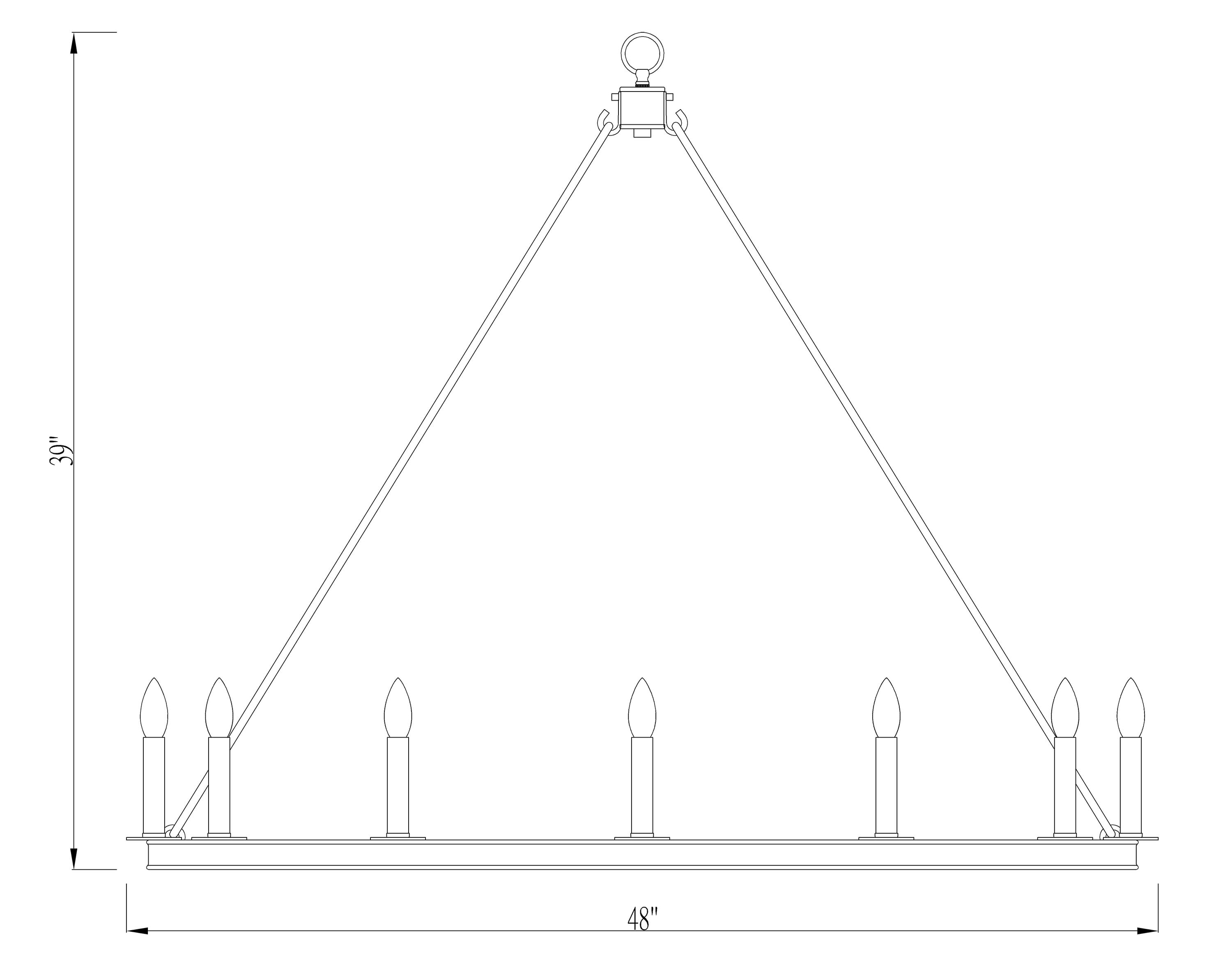 Matte Black 12-Light Candle-Inspired Chandelier