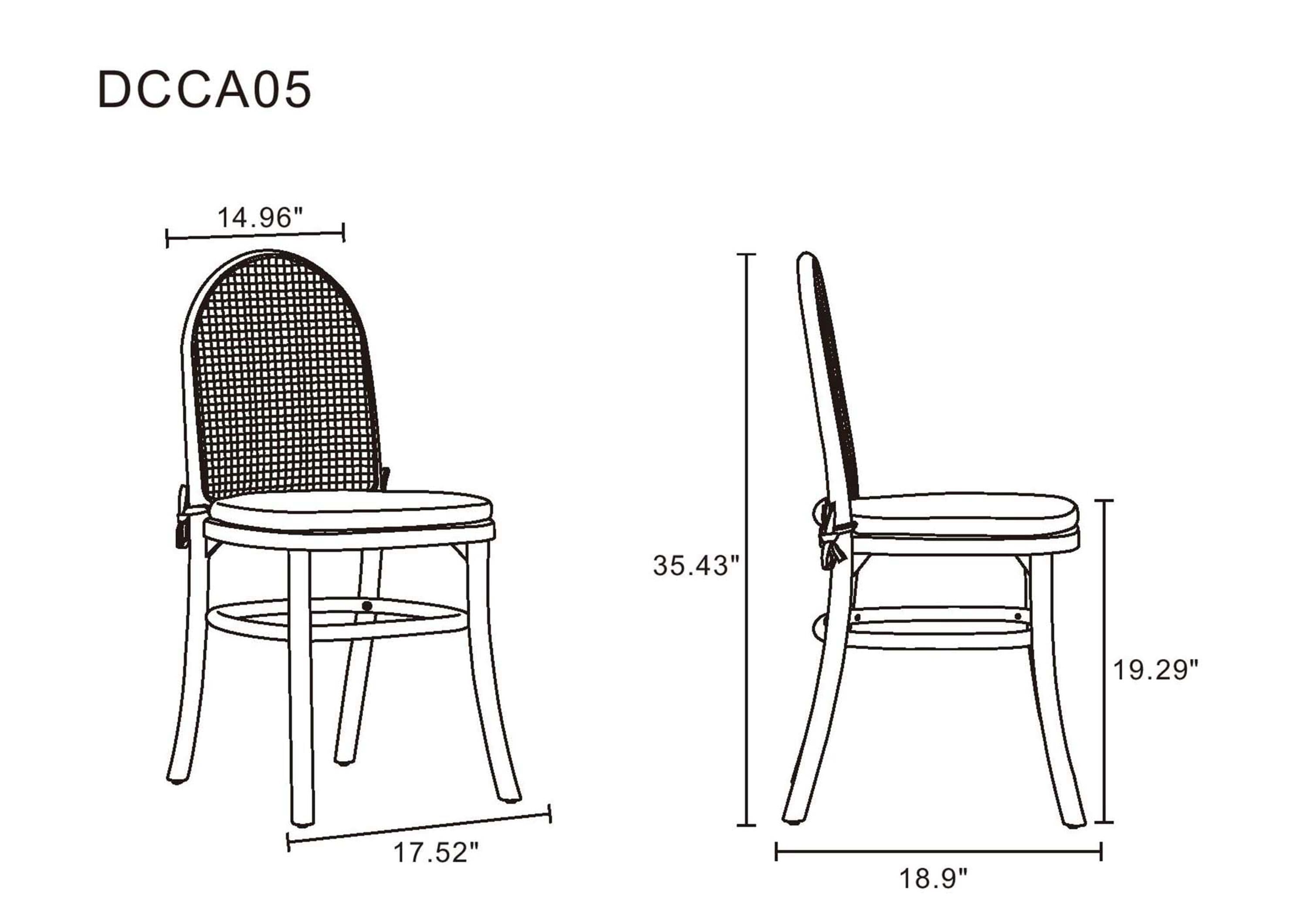 Black Ash Wood Rectangular Dining Table with 6 Chairs