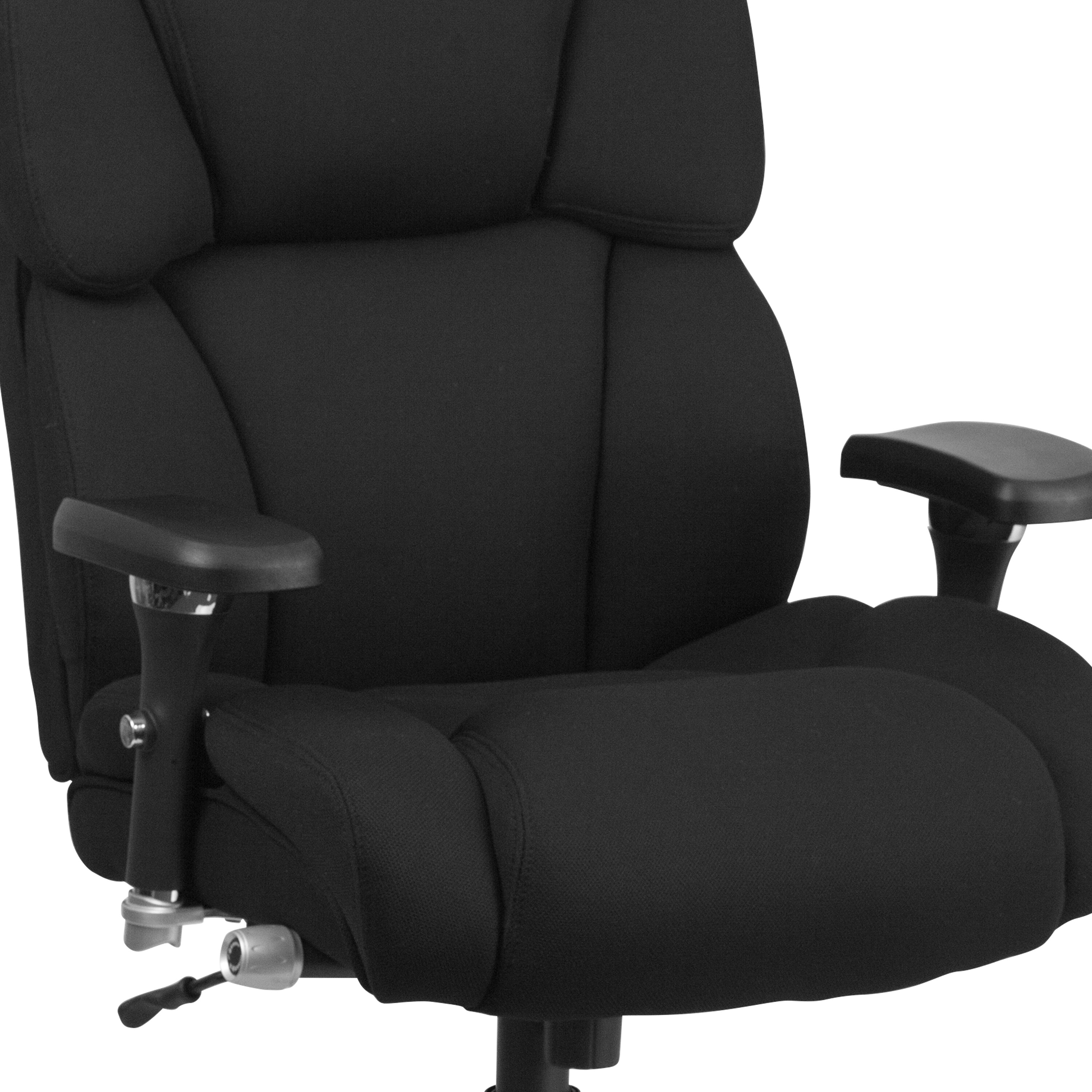 Flash Furniture Black Fabric Contemporary Adjustable Height Swivel  Upholstered Desk Chair in the Office Chairs department at