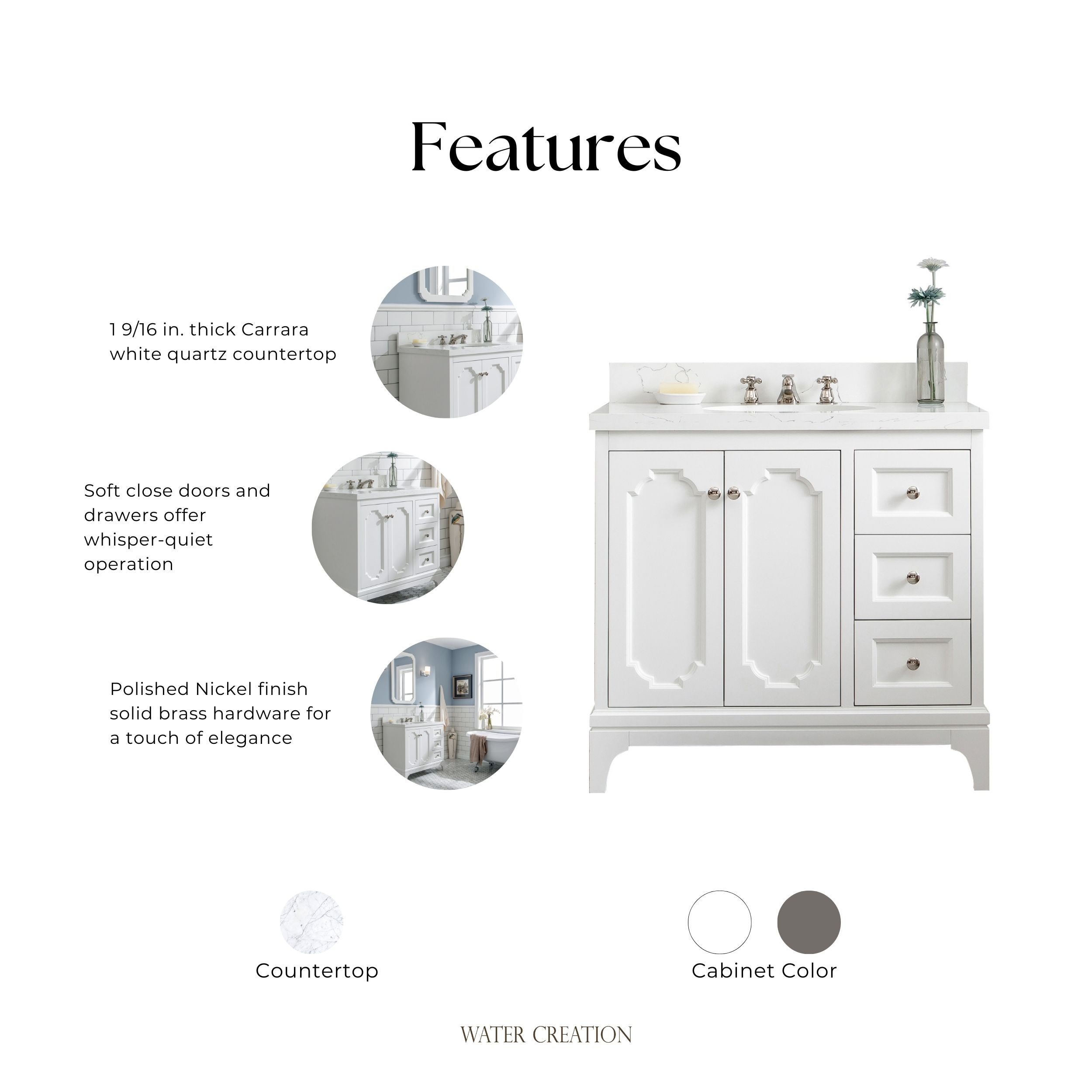 Water Creation VQU036QCPW52 Bath-Vanity-Combo - View #5