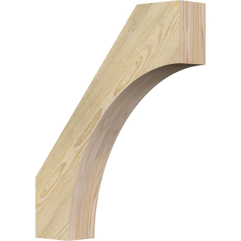 Ekena Millwork BRC04X20X24WTL00RDF 4-in x 20-in x 24-in Douglas Fir Unfinished Wood Westlake Tough Sawn Knee Brace