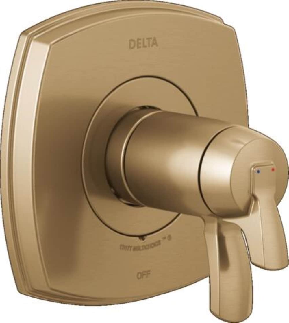 Delta T17T076-CZ-PR Lumicoat Champagne Bronze 5.38-Inches Universal Bathtub/Shower Thermostatic trim 0.5-Inches -ID
