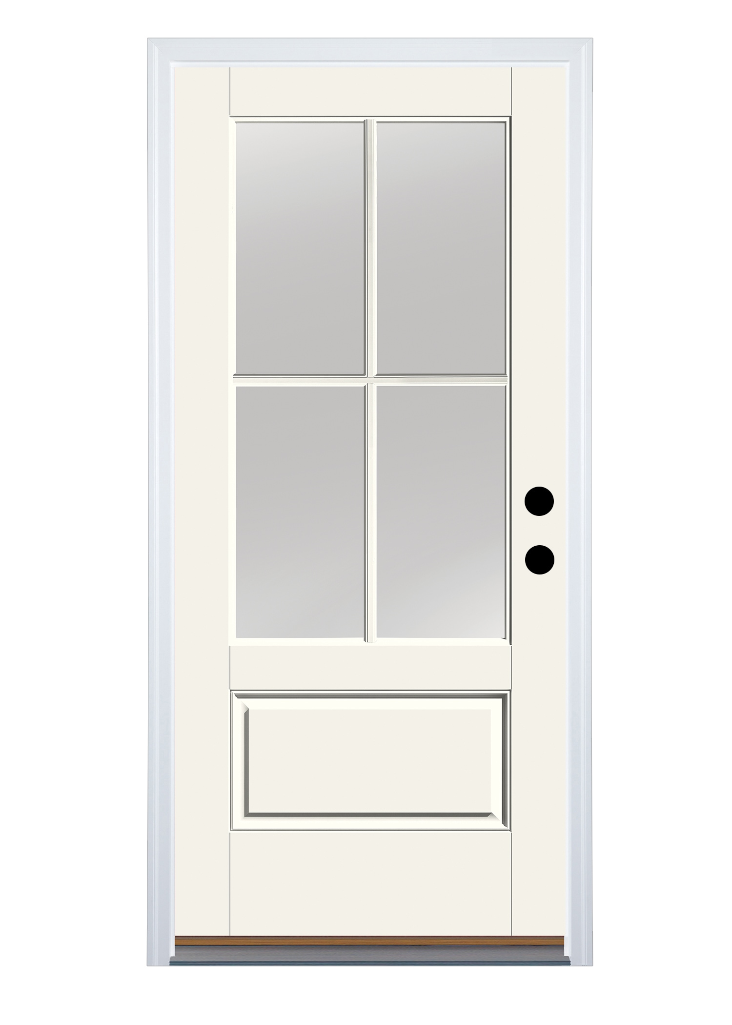 Therma-Tru Benchmark Doors 36-in X 80-in Fiberglass 3/4 Lite Left-Hand ...