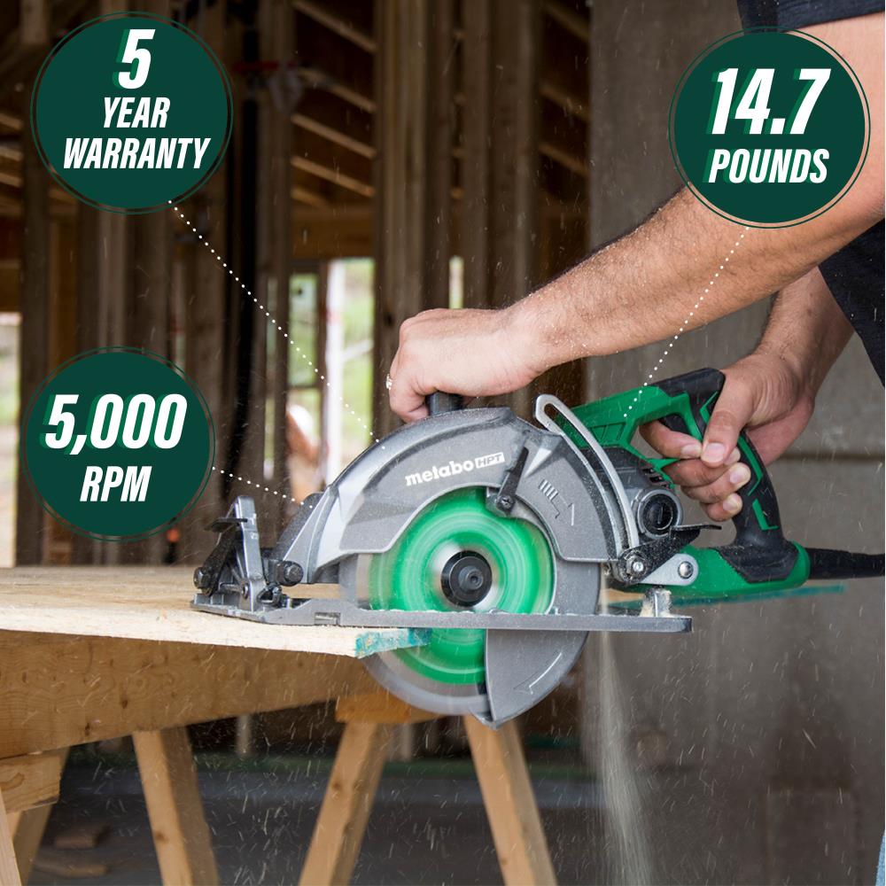 Metabo HPT 15-Amp 7-1/4-in Worm Drive Corded Circular Saw at