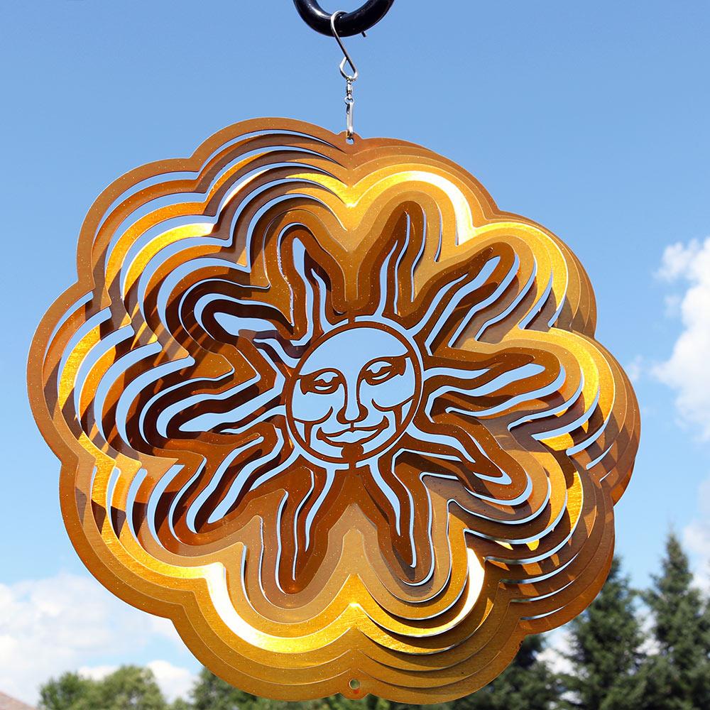 Sunnydaze Decor Yellow Steel Whimsical Wind Spinner at Lowes.com