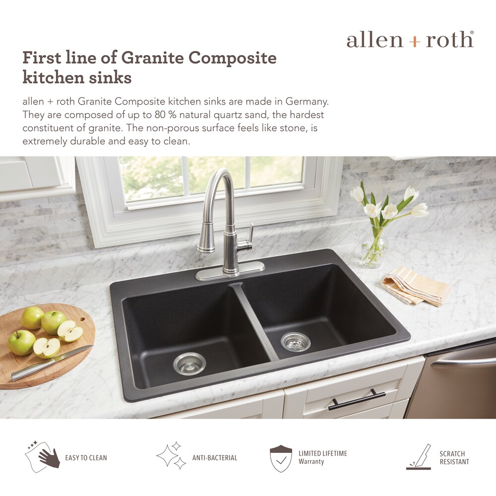 allen + roth The Hoffman Collection Dual-mount 33-in x 22-in