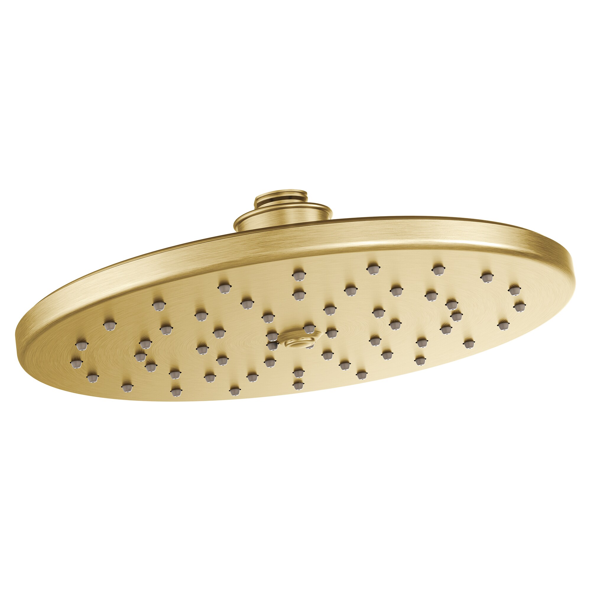 Moen Waterhill Brushed Gold 10 In Round Fixed Rain Shower Head 2 5 GPM   47743512 