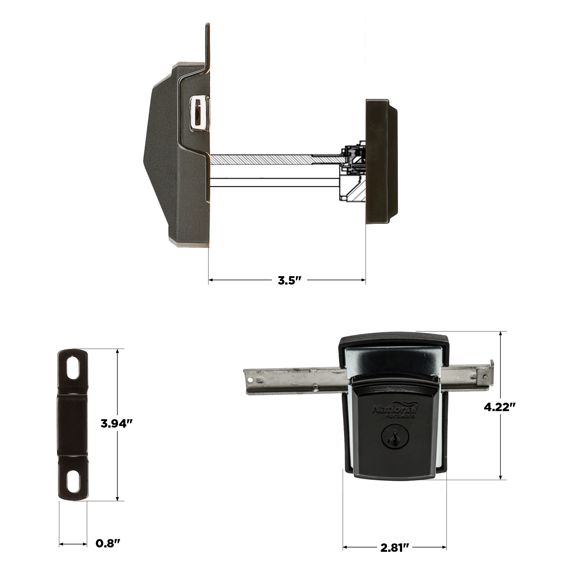 National Hardware N109-080 Gate-Hardware - View #2